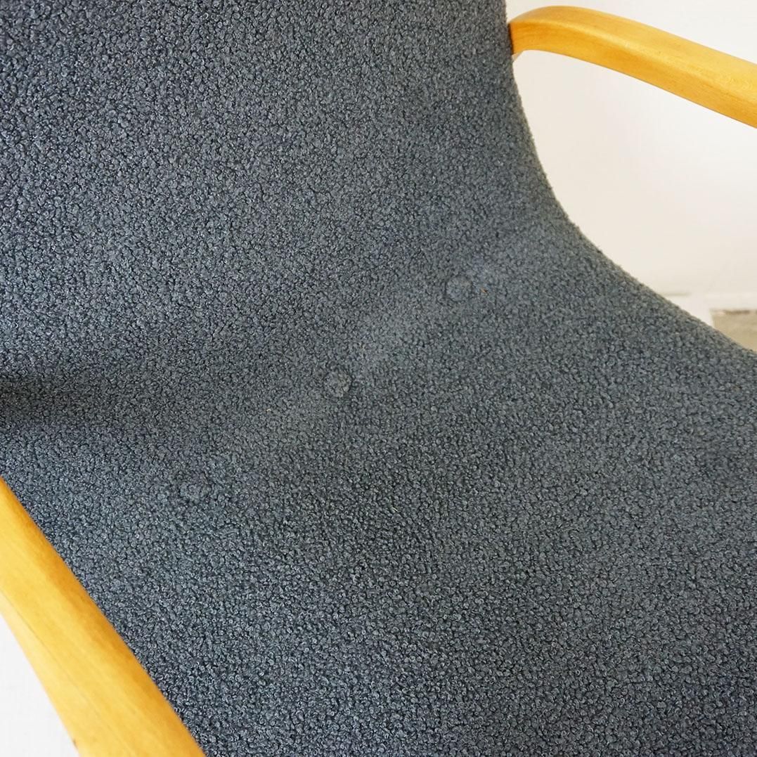 Grey Bouclé Beechwood Café Ritter Lounge Chair By Roland Rainer Vienna photo vinterior