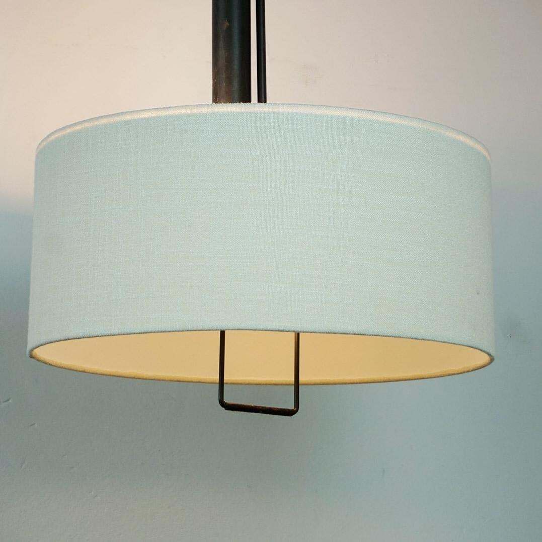 photo for sale Austrian Midcentury  Black Metal Counterweight  Pendant Lamp By J.T. Kalmar