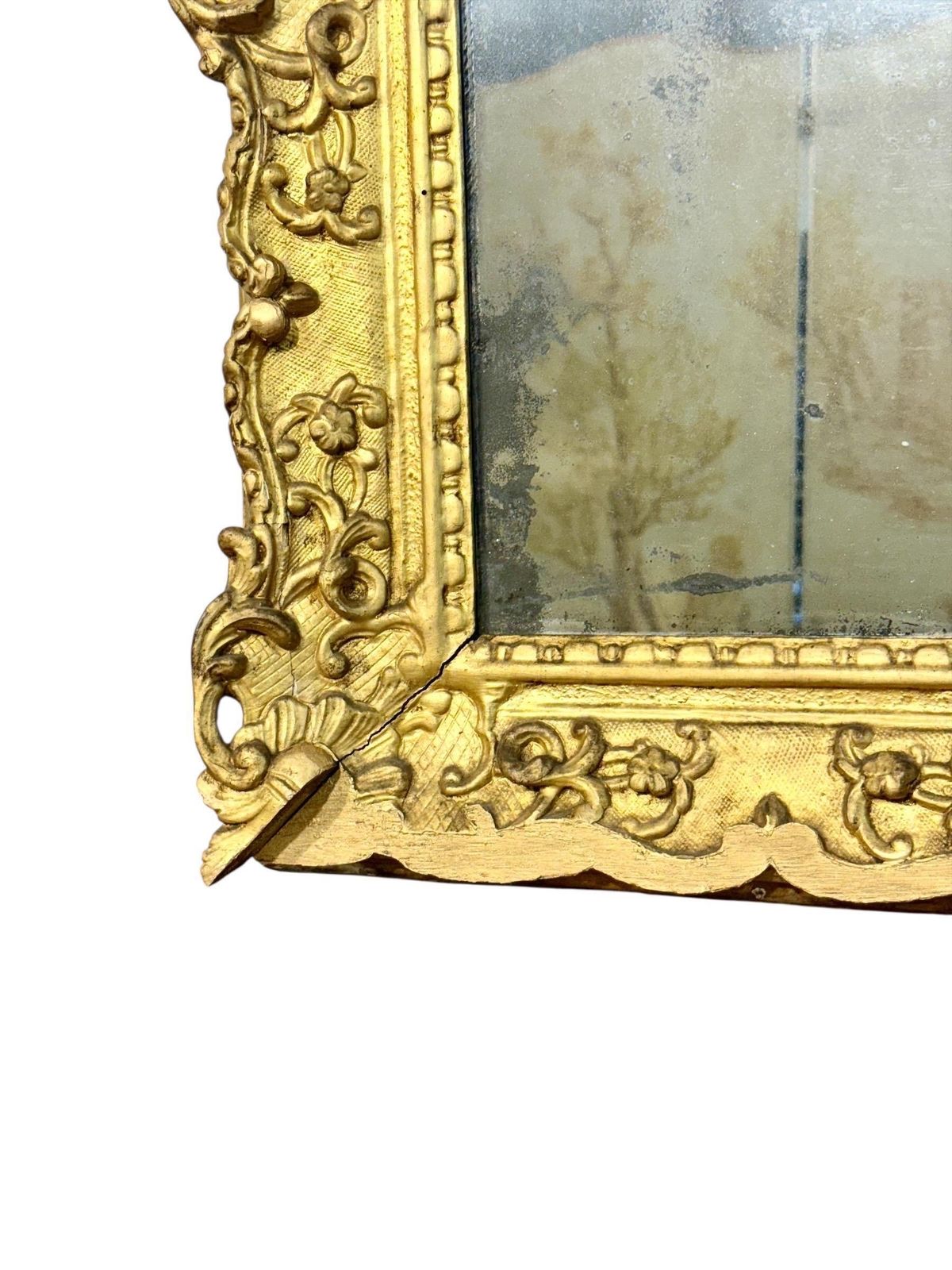 18th Century French Louis XV Giltwood Mirror With Original Mercury Glass photo vinterior