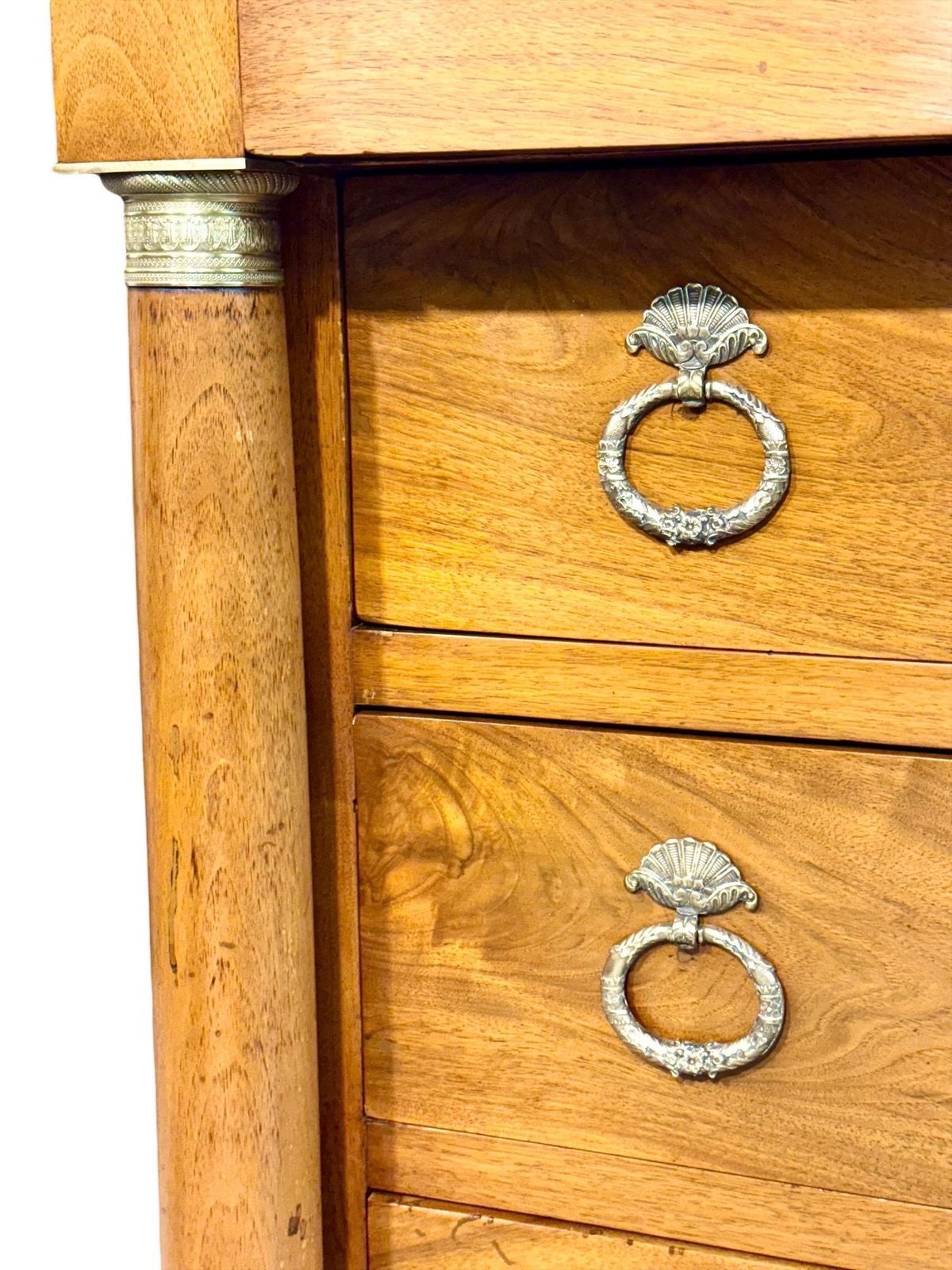 5148.0 French Empire Walnut Commode With Bronze Mounts, Early 19th Century photo