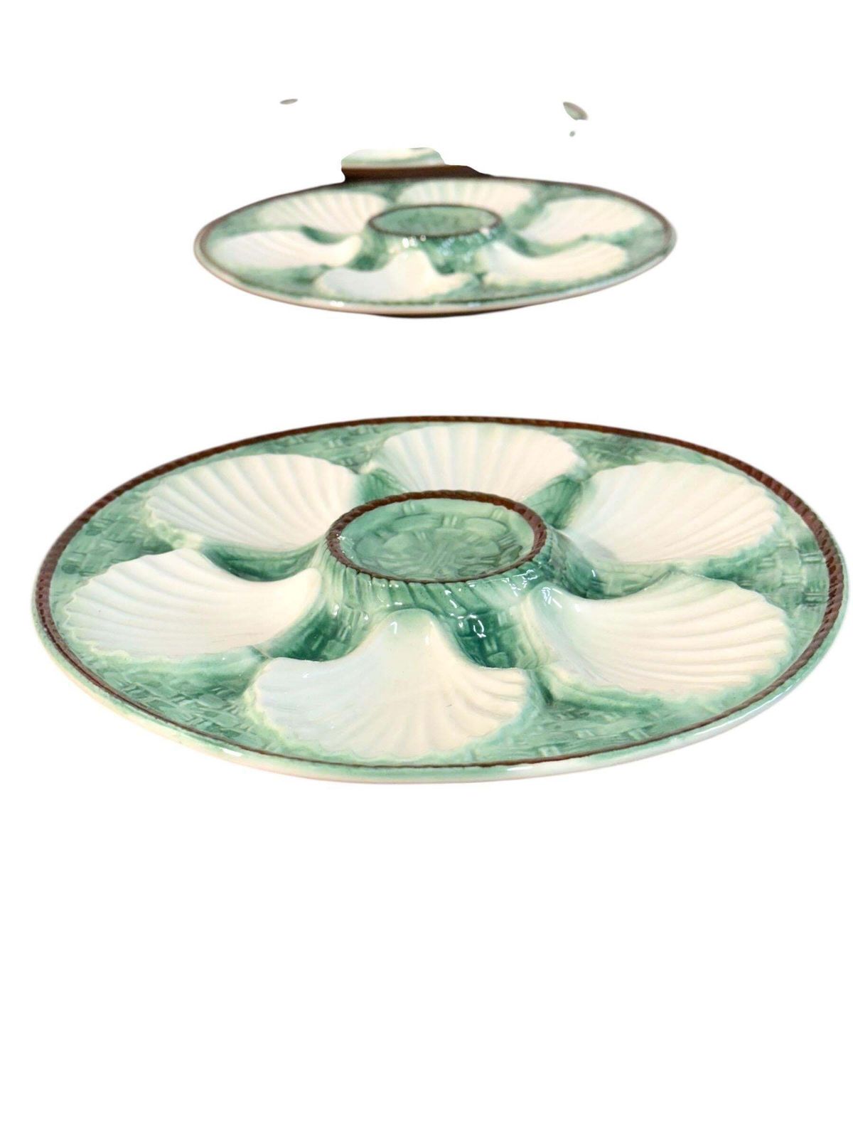Majolica Oyster Plate Set In The Longchamp Style photo for sale