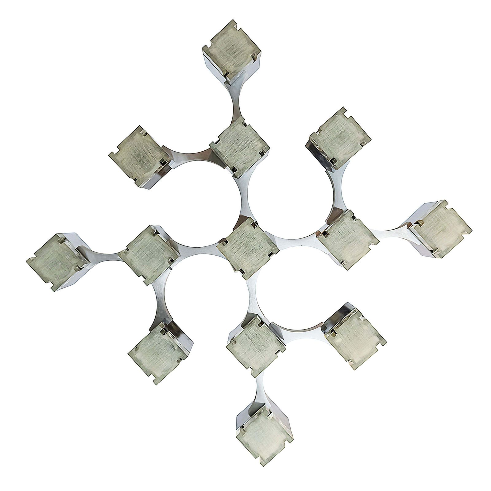 Mid Century Italian Sciolari Cubic Chandelier, Circa 1970 photo Lighting