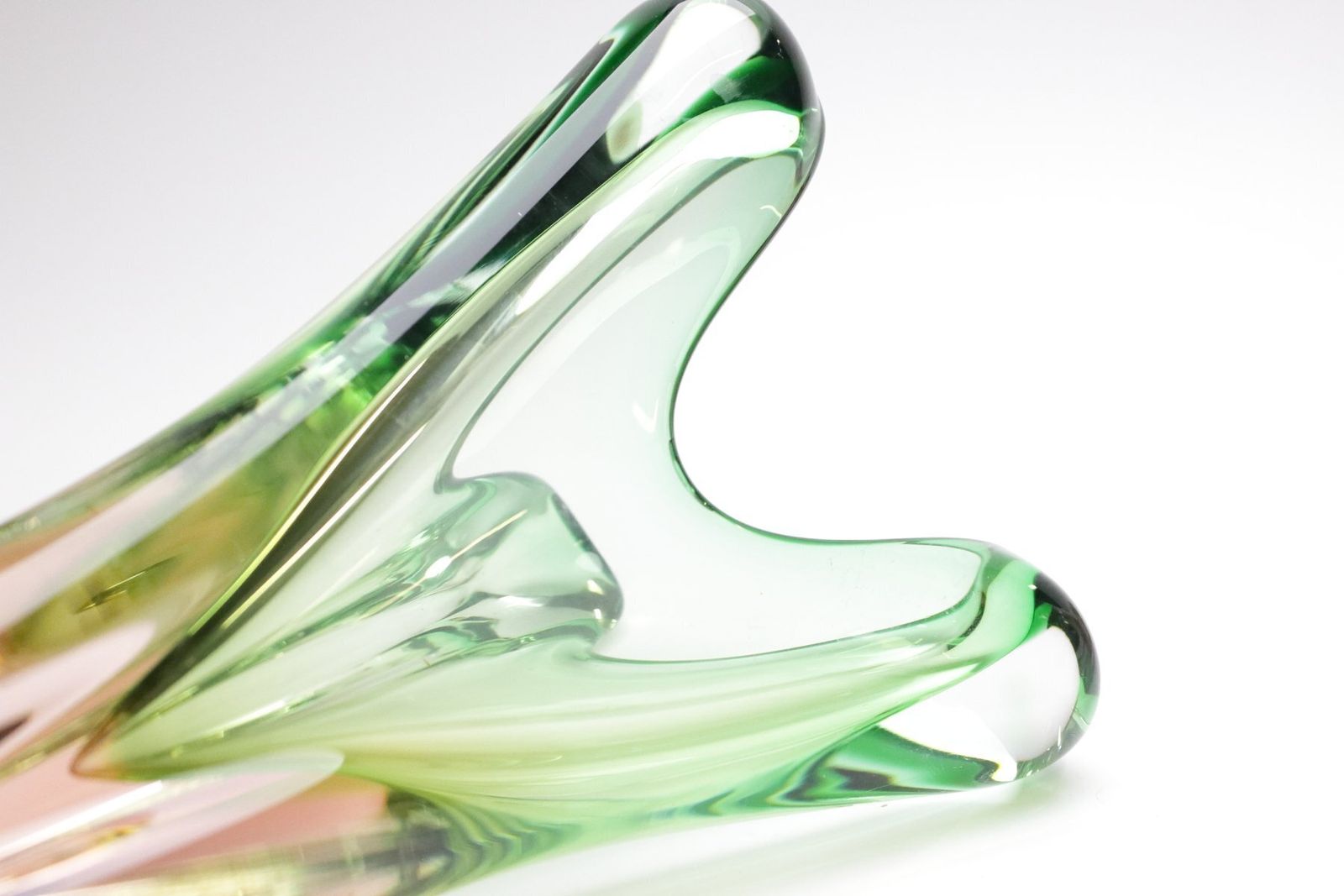 Glass Vase And Bowl By Josef Hospodka For Sklarny Chribska, Czech, 1960s, Set Of 3 photo vintage