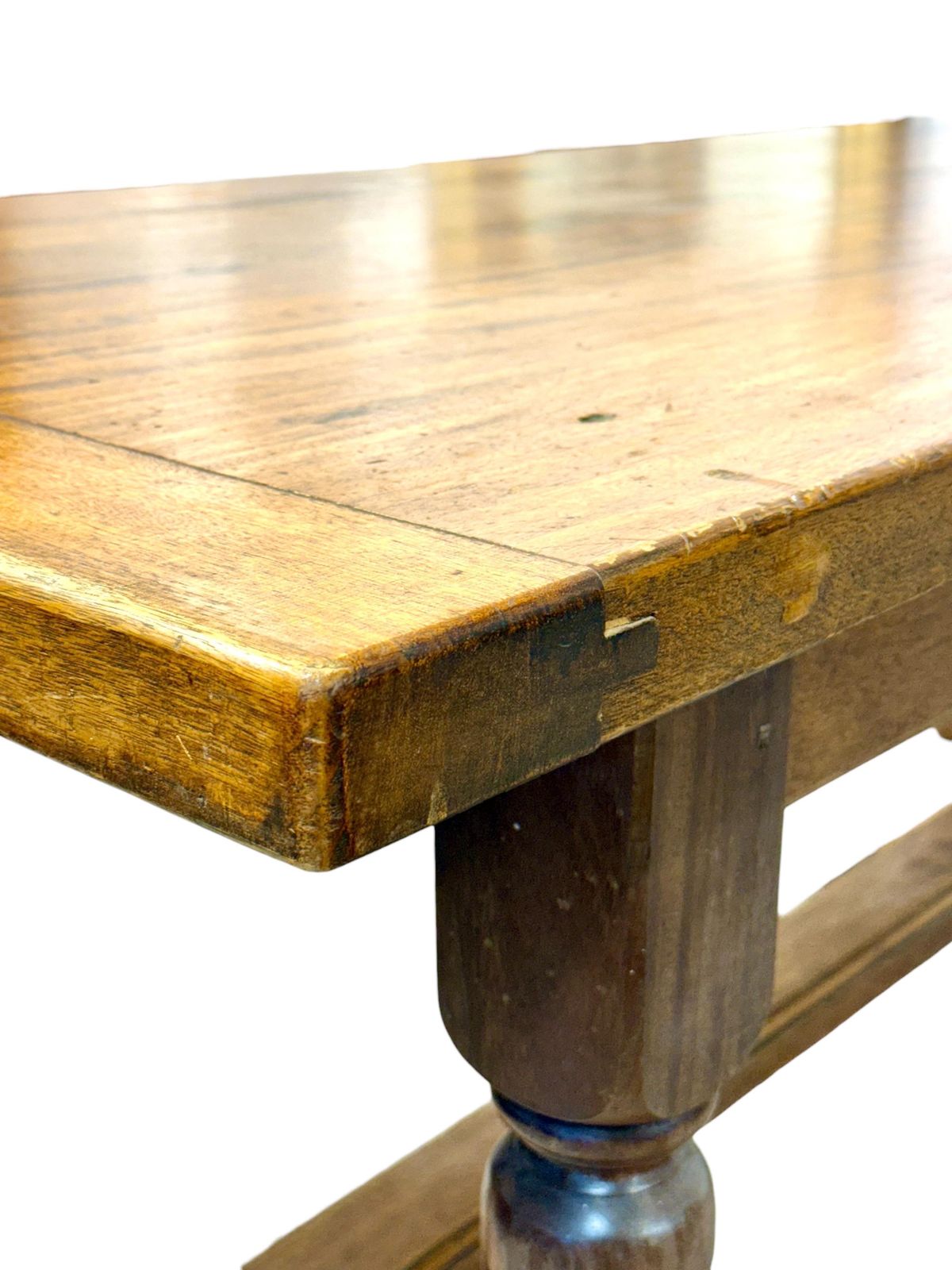 Furniture Large 19th Century French Oak Farmhouse Table With Drawer photo