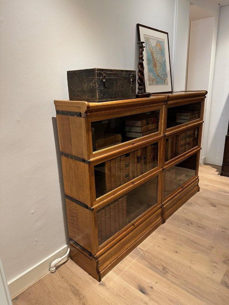 Vintage Bookcase From Globe Wernicke, Set Of 6 photo for sale