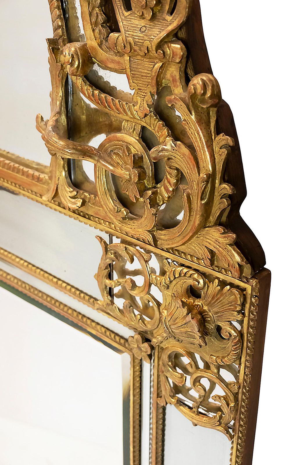 French Carved Giltwood Wall Mirror, 18th Century Régence Period photo 12373.0