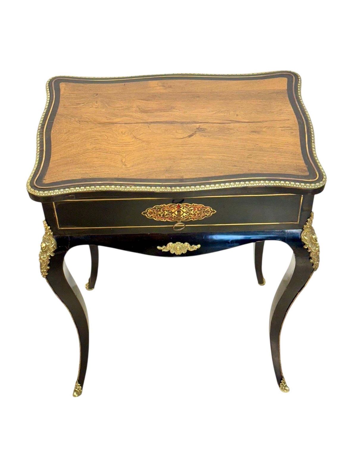 19th Century French Ebonized Vanity Table With Gilt Bronze Mounts photo furniture