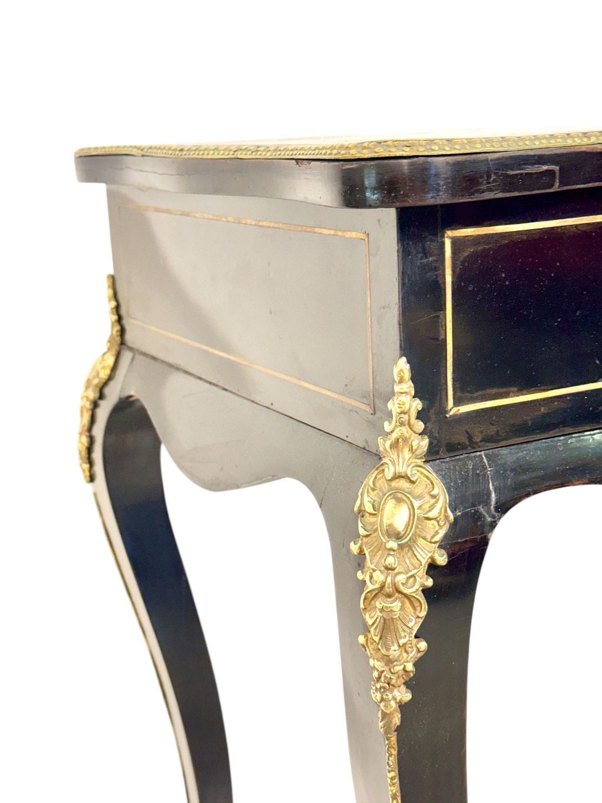 19th Century French Ebonized Vanity Table With Gilt Bronze Mounts photo Furniture