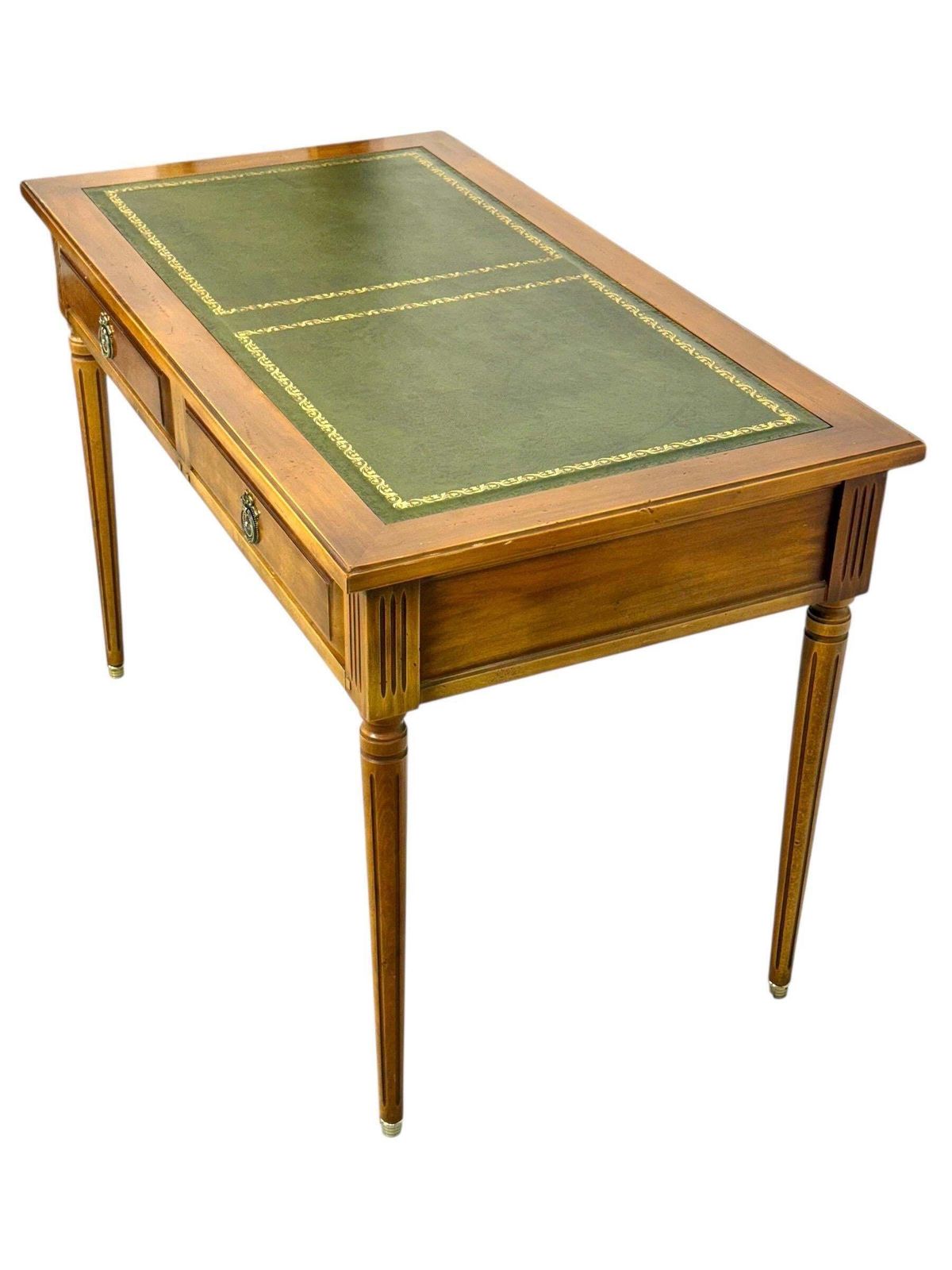 photo furniture Louis XVI Style Writing Desk With Green Leather Top, Circa 1950s