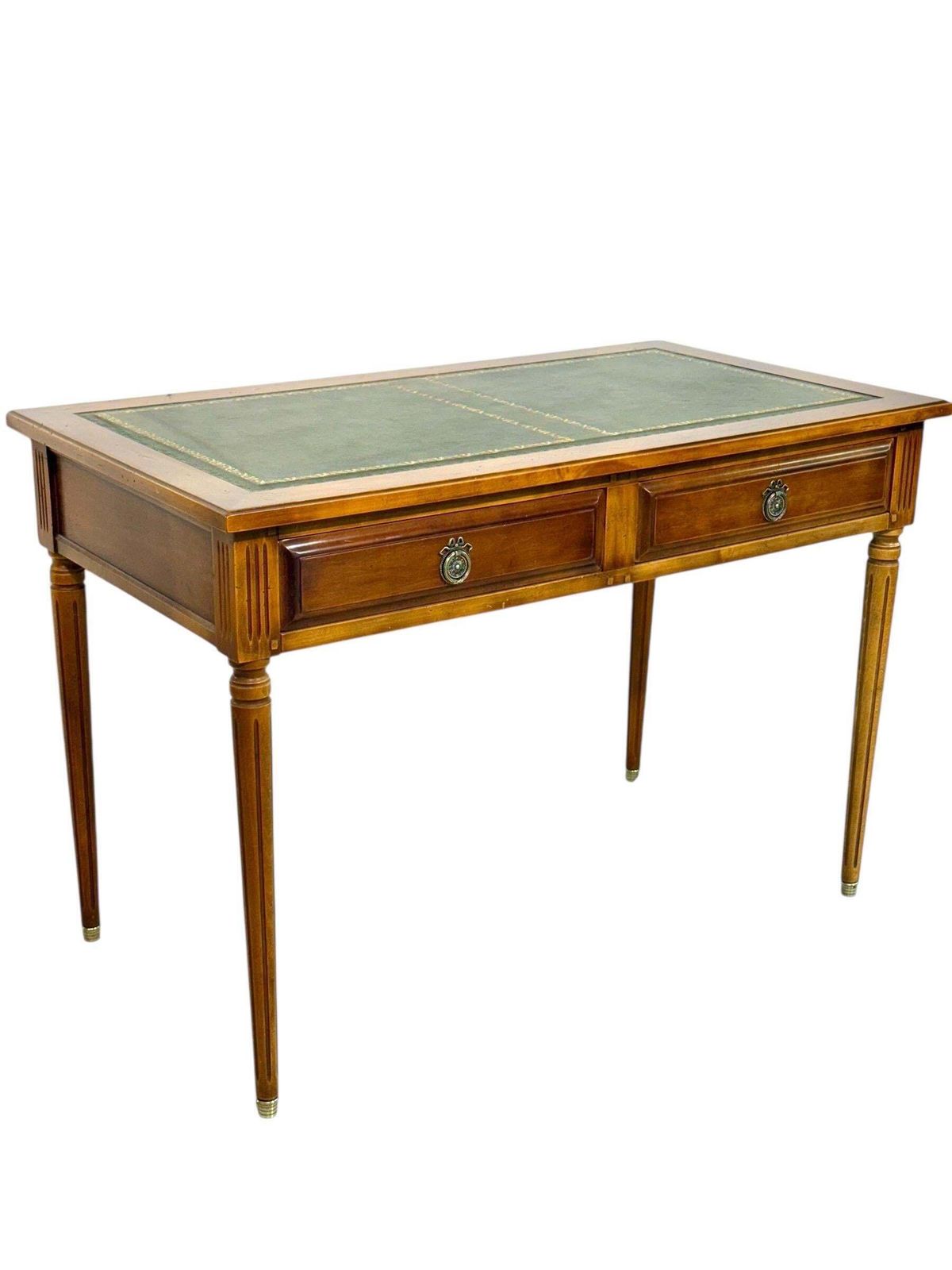 photo vintage Louis XVI Style Writing Desk With Green Leather Top, Circa 1950s