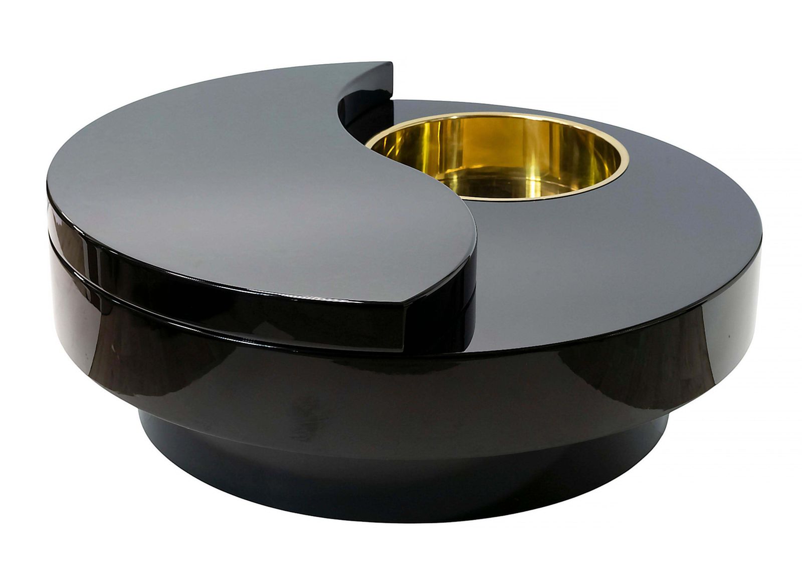 Italian Mid Century Yin Yang Coffee Cocktail Table, Willy Rizzo, Circa 1970 photo buy
