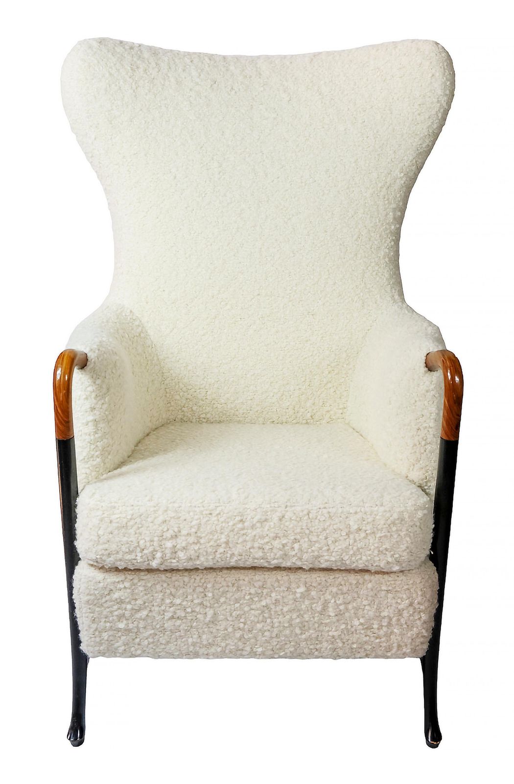 Pair Of Giorgetti Progetti Natural Alpaca Wool Armchairs By Umberto Asnago photo for sale
