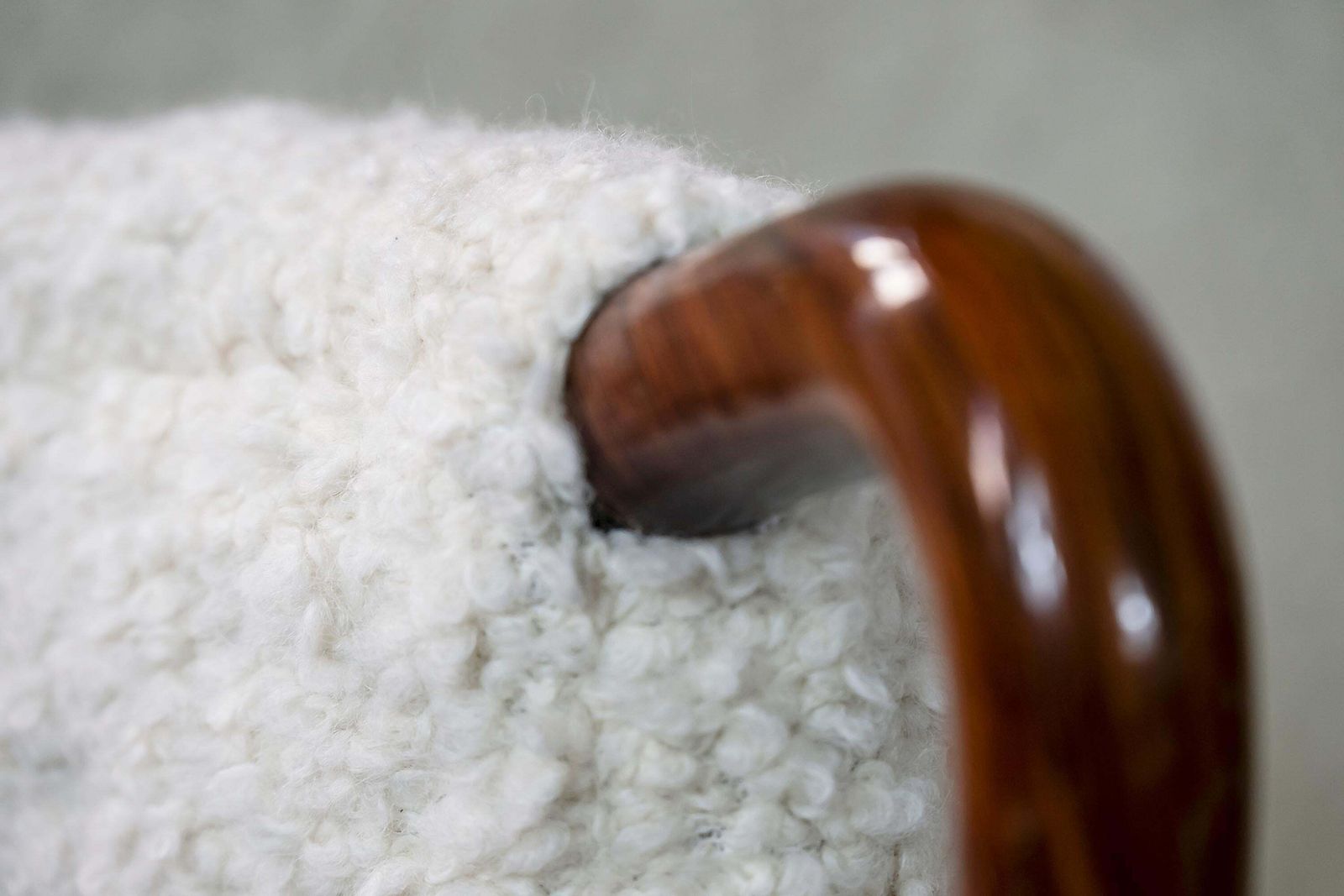 Pair Of Giorgetti Progetti Natural Alpaca Wool Armchairs By Umberto Asnago photo vinterior