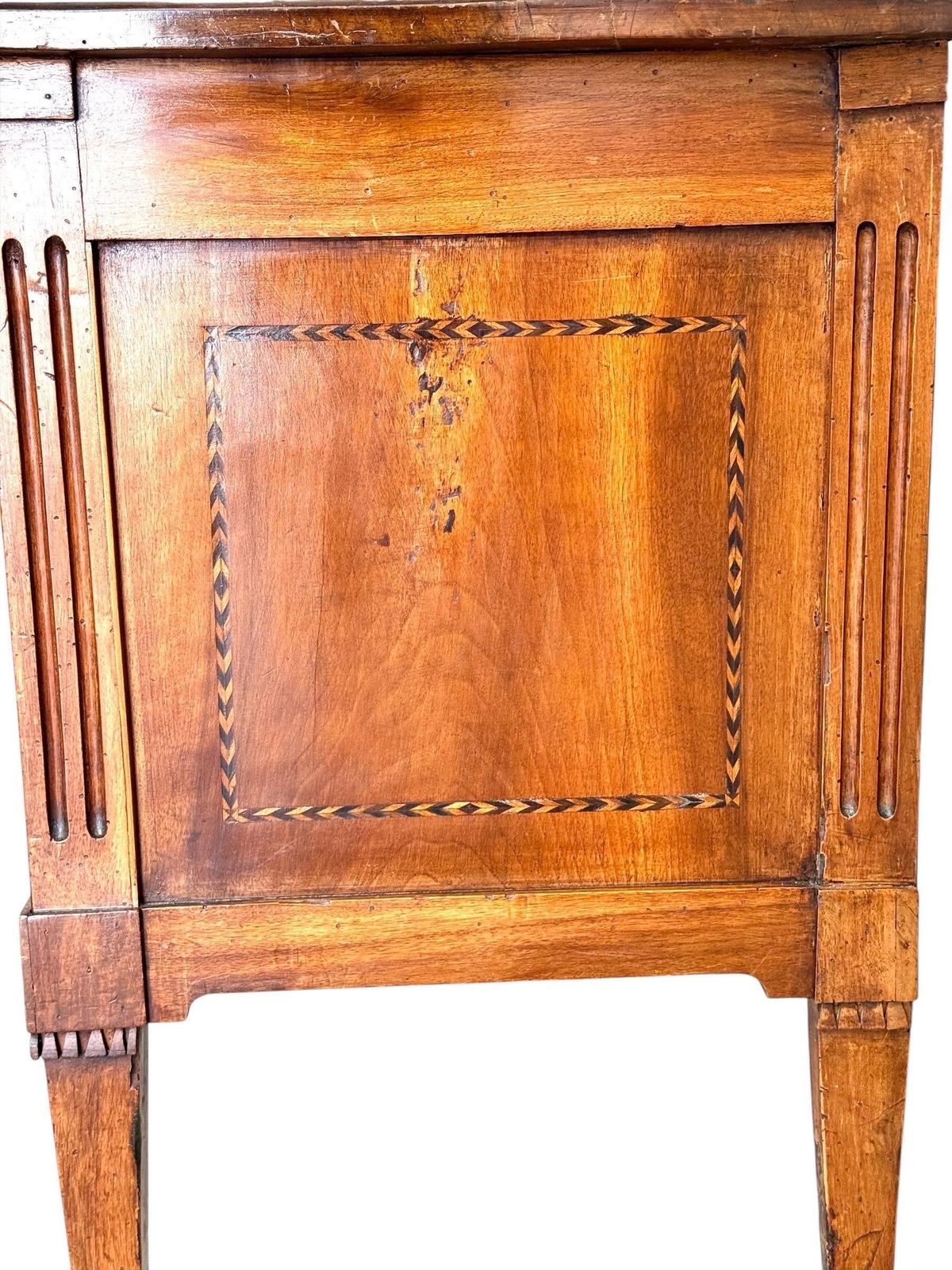 2948.0 Louis XVI Period Marquetry Inlaid Cherrywood Commode, Late 18th Century photo