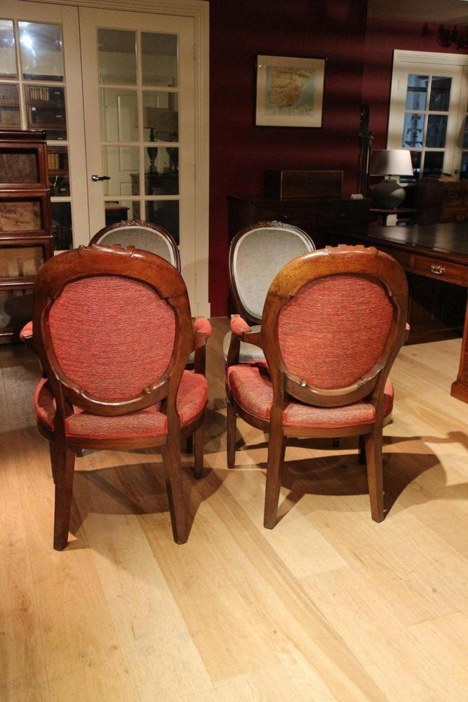Antique Dining Room Chairs In Mahogany, Set Of 4 photo furniture