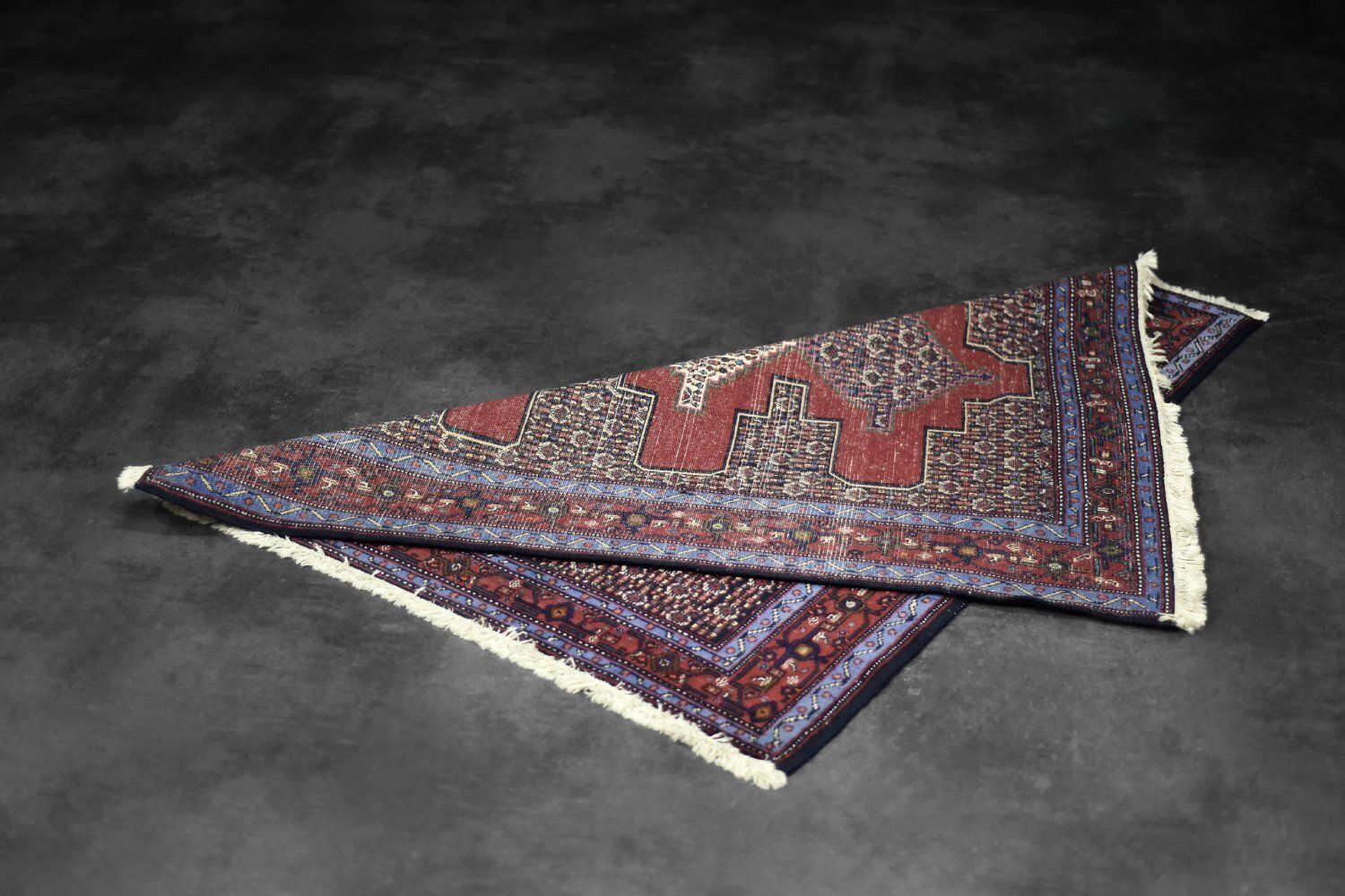 Vintage Middle Eastern Hand Woven Senneh Rug, 1960s photo Textiles