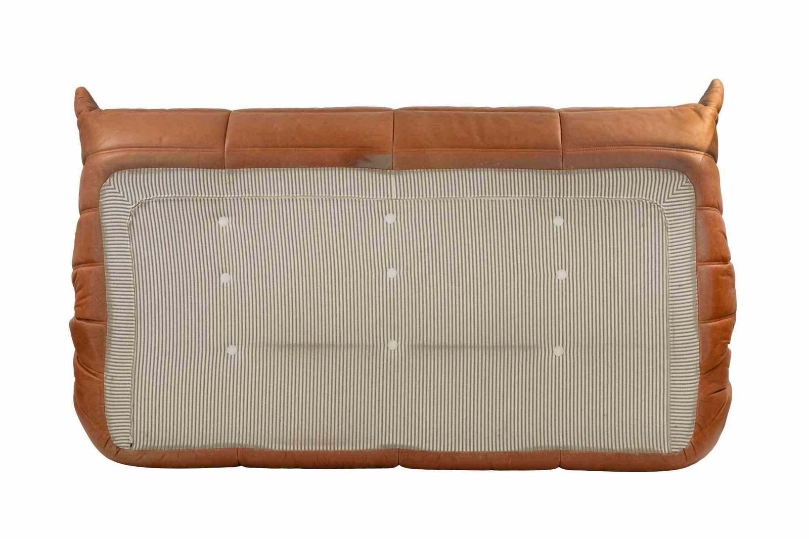 "Togo" Vintage Leather Sofa By Michel Ducaroy For Ligne Roset, Italy 1970s photo vinterior