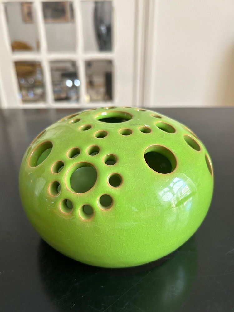 Green Enamelled Terracotta Vase From Paul Badié photo 263.0
