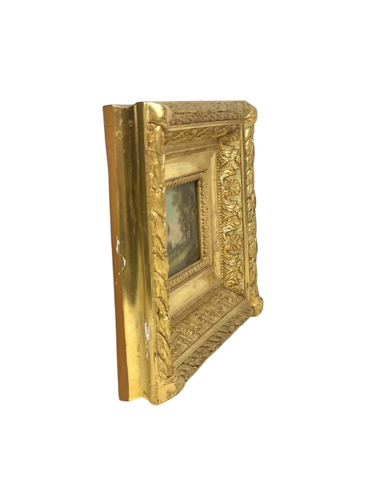 Adolphe Valette, Small Landscape Oil On Panel, Late 19th Century photo furniture