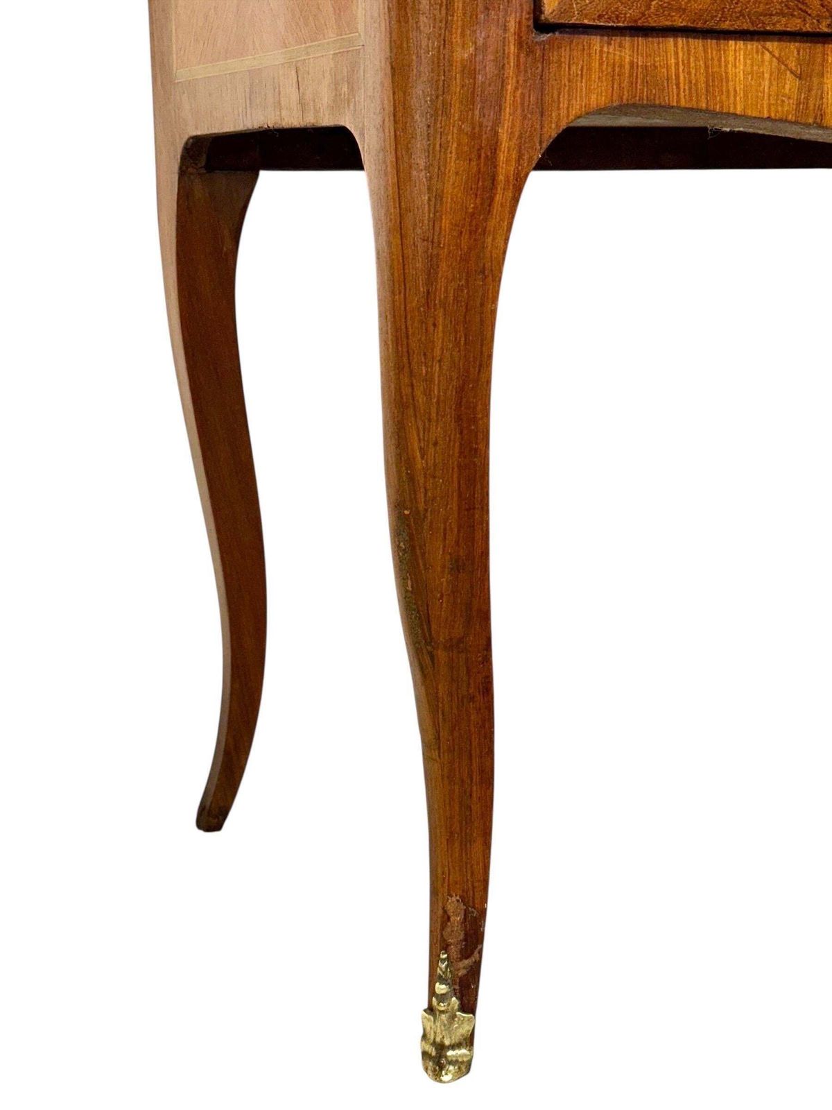 French Louis XV Transition Marble Top Commode Sauteuse, Late 18th Century photo buy