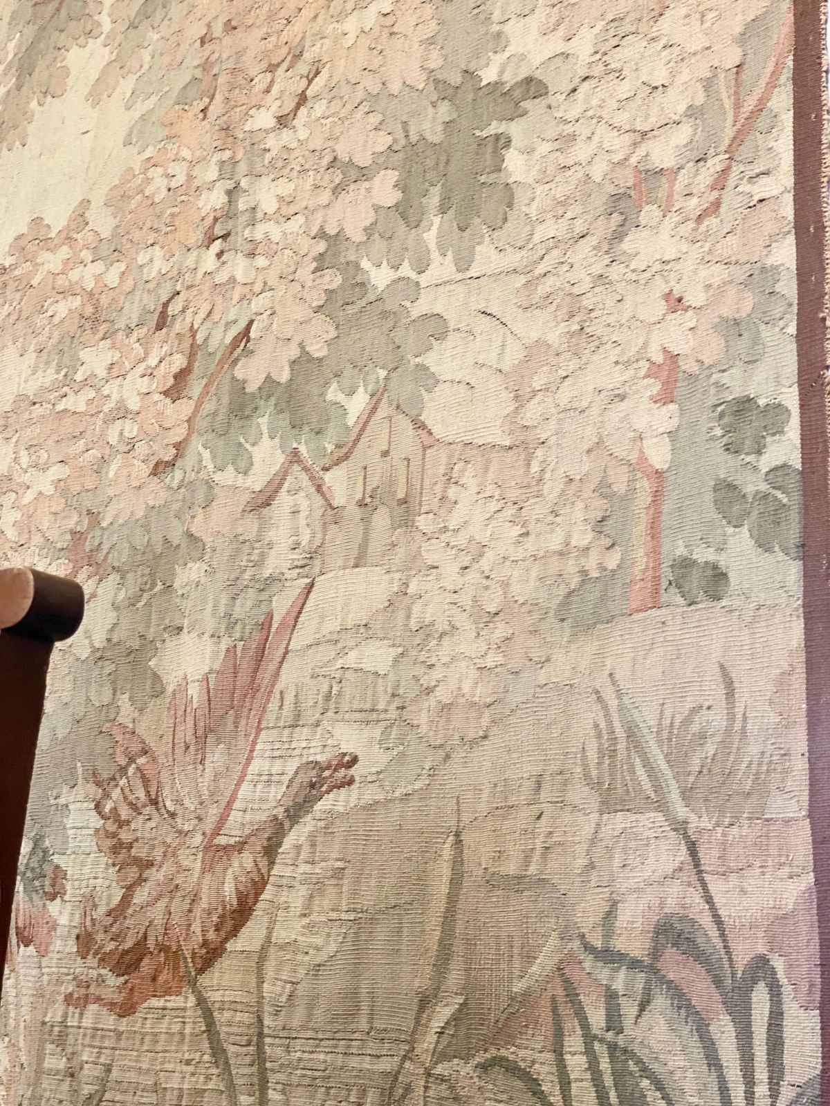 19th Century Rare Pair Of Large Aubusson Verdure Tapestries With Heron And Duck photo 7164.0