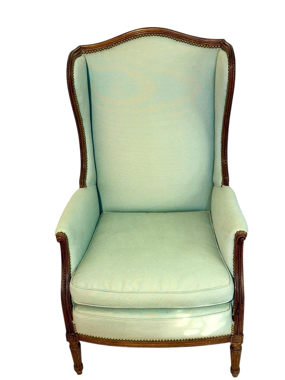 Pair Of Louis XVI Style Bergères à Oreilles, 19th Century photo vinterior