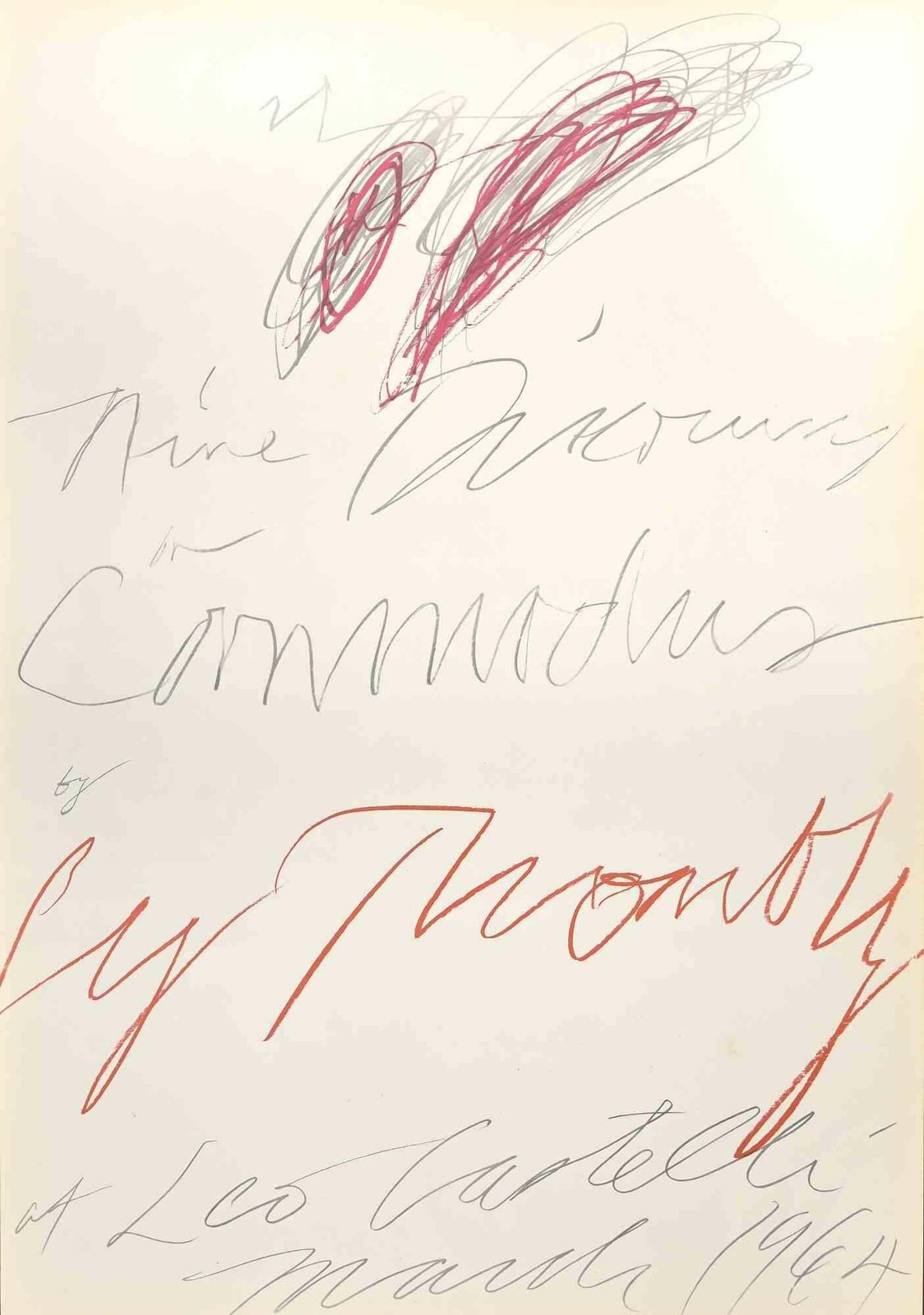Cy Twomblynine Discourses On Commodus   Vintage Poster After Cy Twombly   19641964