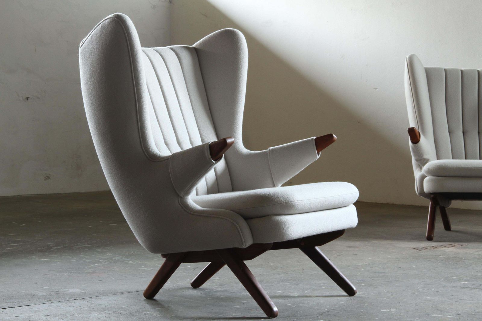 Pair Of Vintage Svend Skipper “Model 91” Lounge Chairs, Denmark, 1960s photo for sale