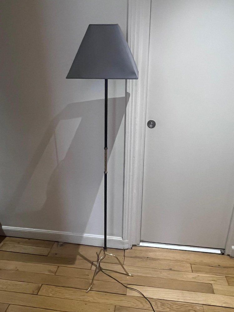 Floor Lamp In Brass & Metal, 1950s