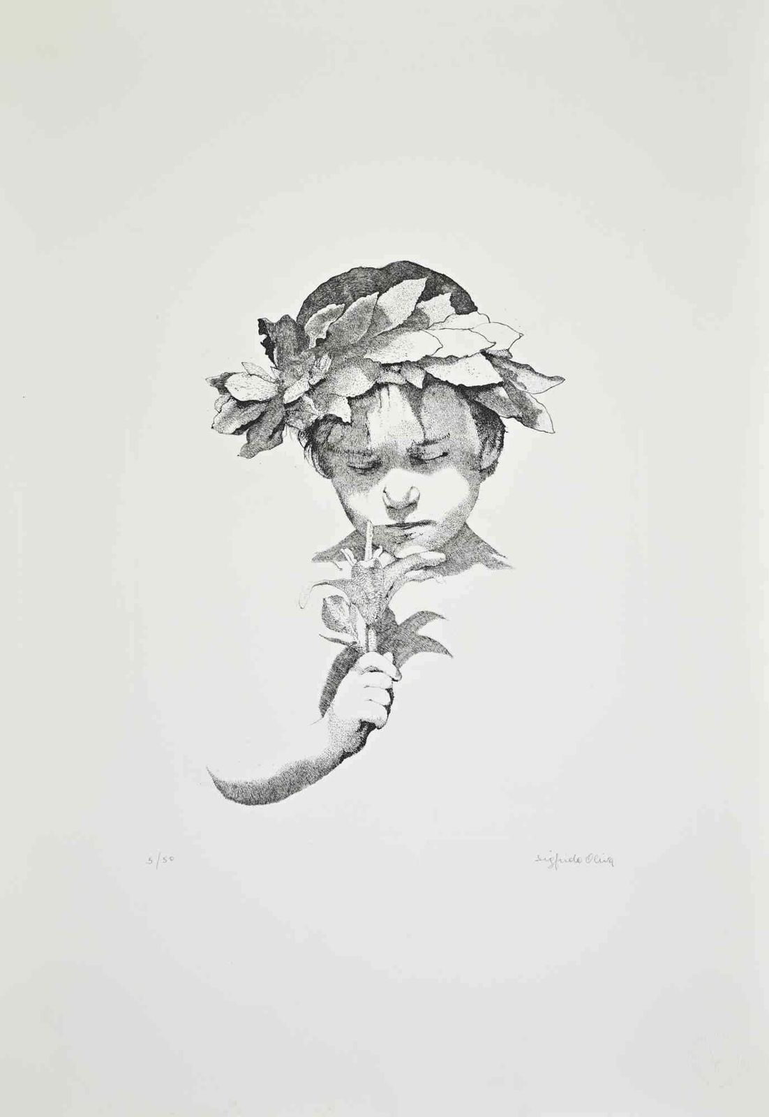 Sigfrido Olivaboy   Etching By Sigfrido Oliva   1980s1980s