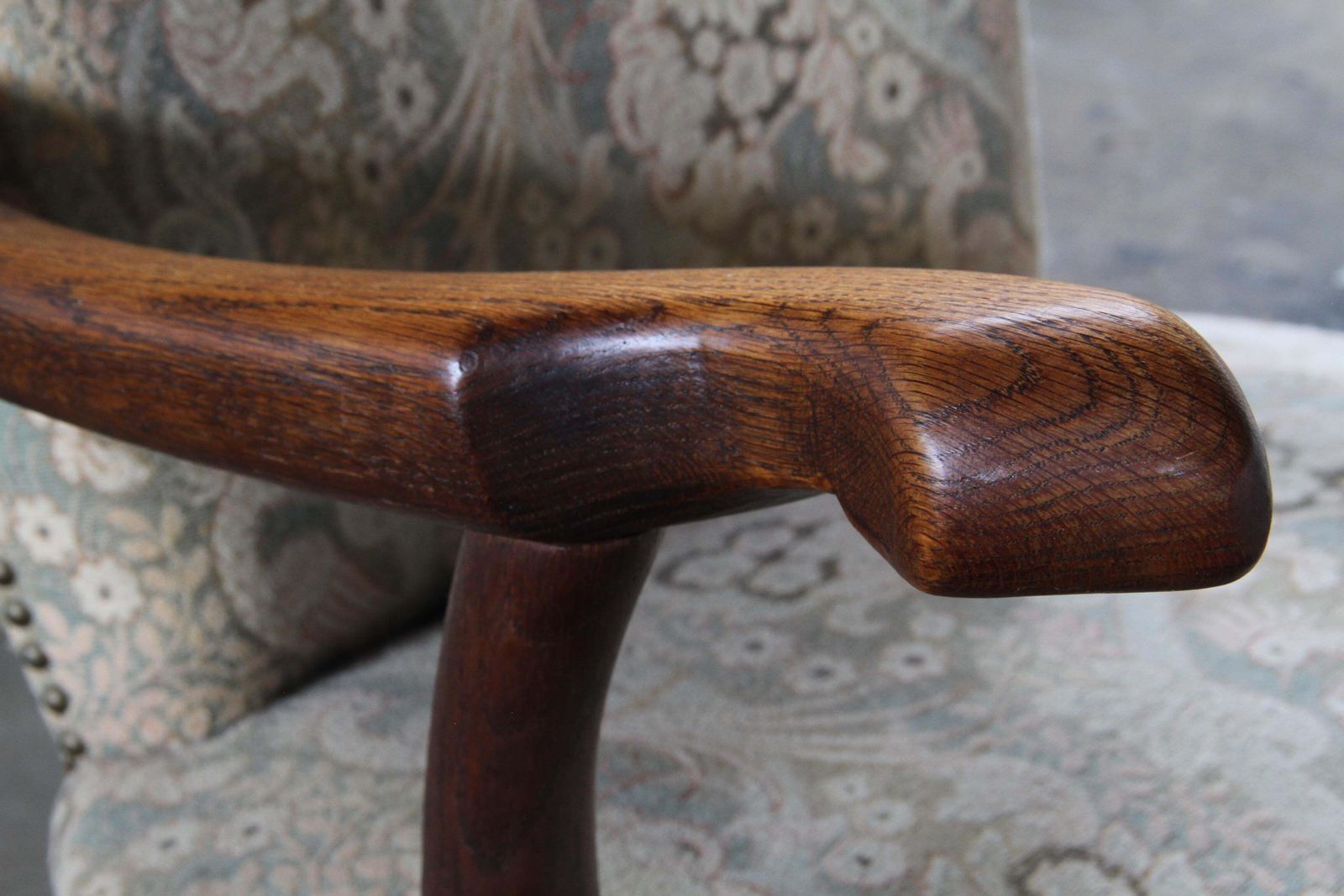 photo furniture Vintage Danish Art Deco Pair Of Armchairs In Solid Oak   1940s