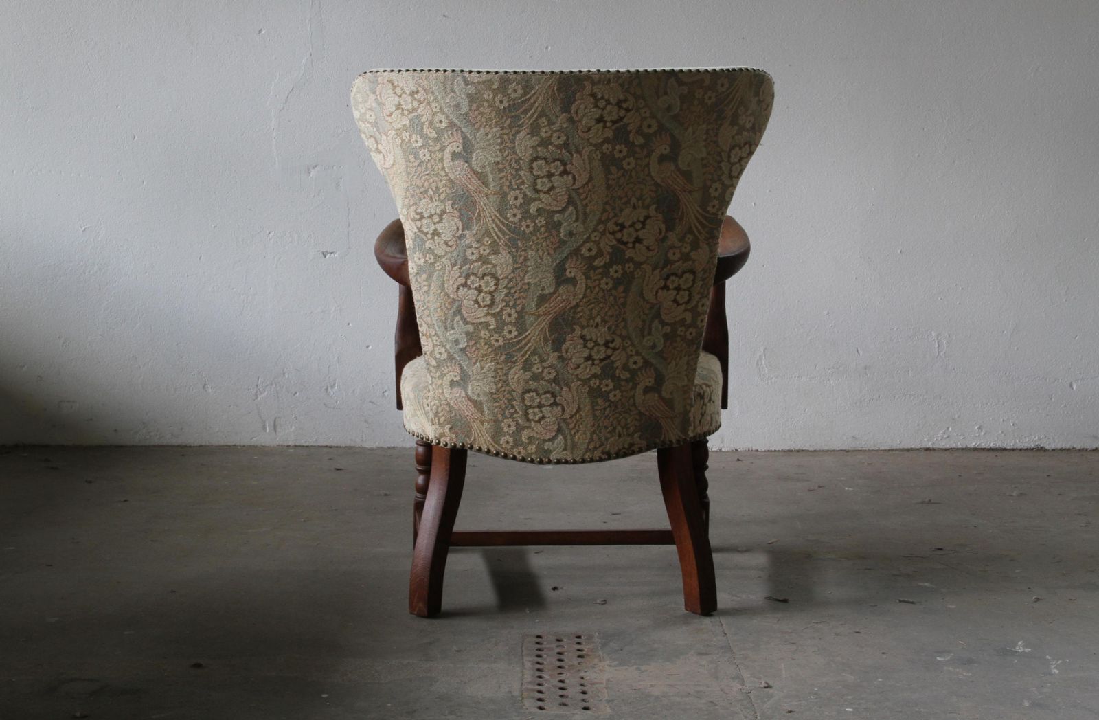 Furniture Vintage Danish Art Deco Pair Of Armchairs In Solid Oak   1940s photo