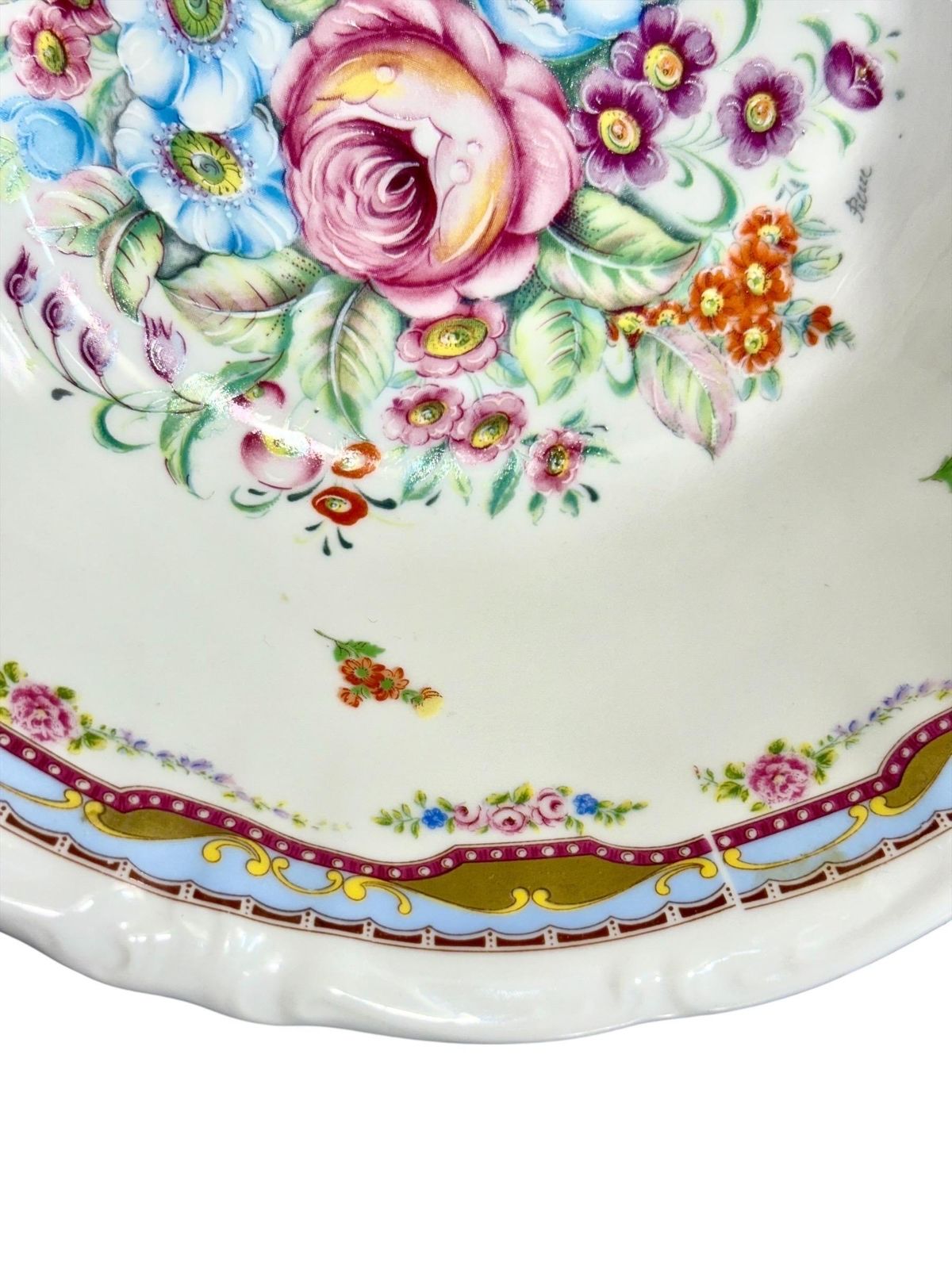 Antique Limoges Porcelain Pedestal Compote With Hand Painted Floral Motifs photo 1006.0