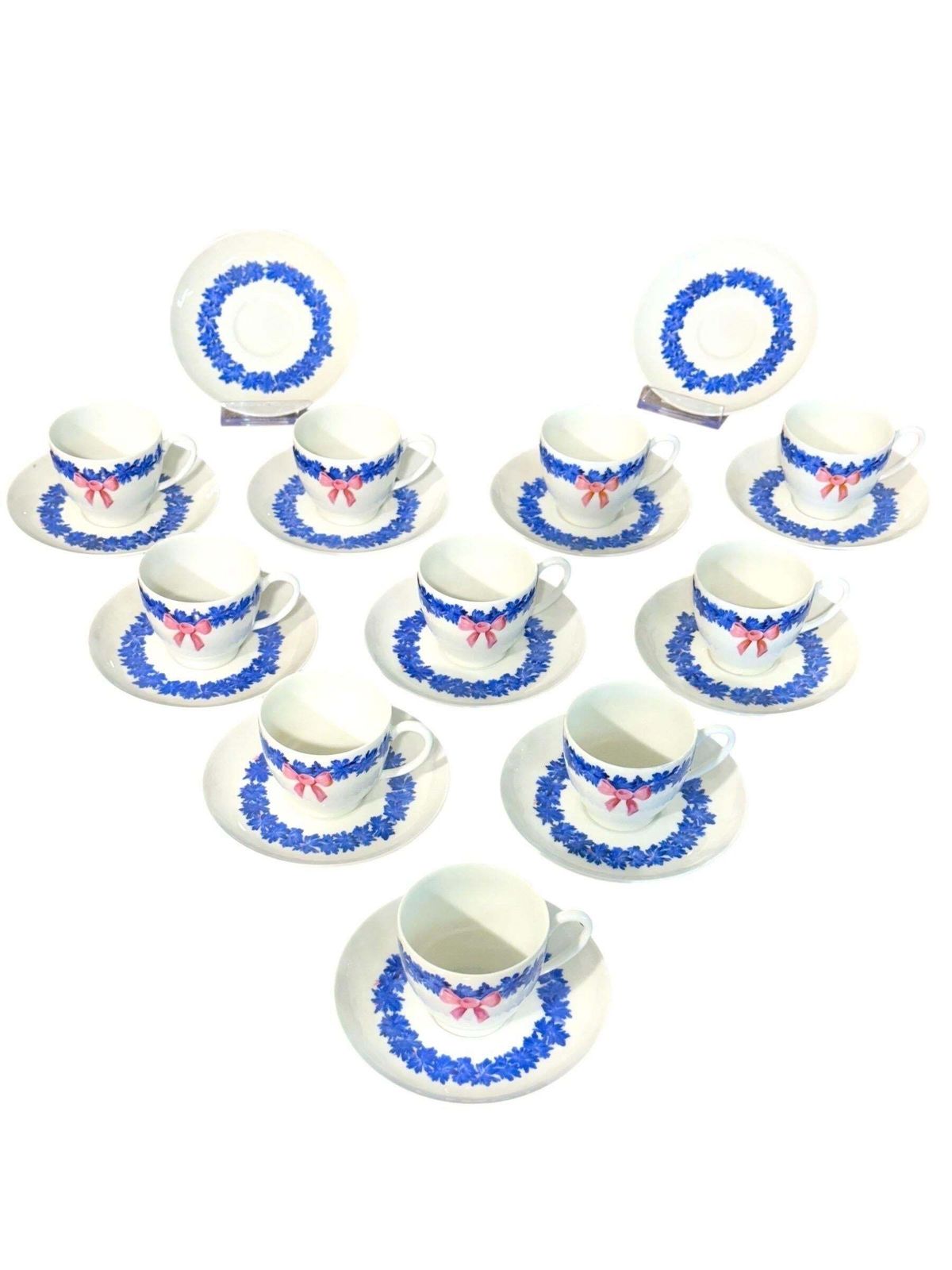 photo furniture Haviland Limoges Coffee Service With Blue And Pink Floral Motifs