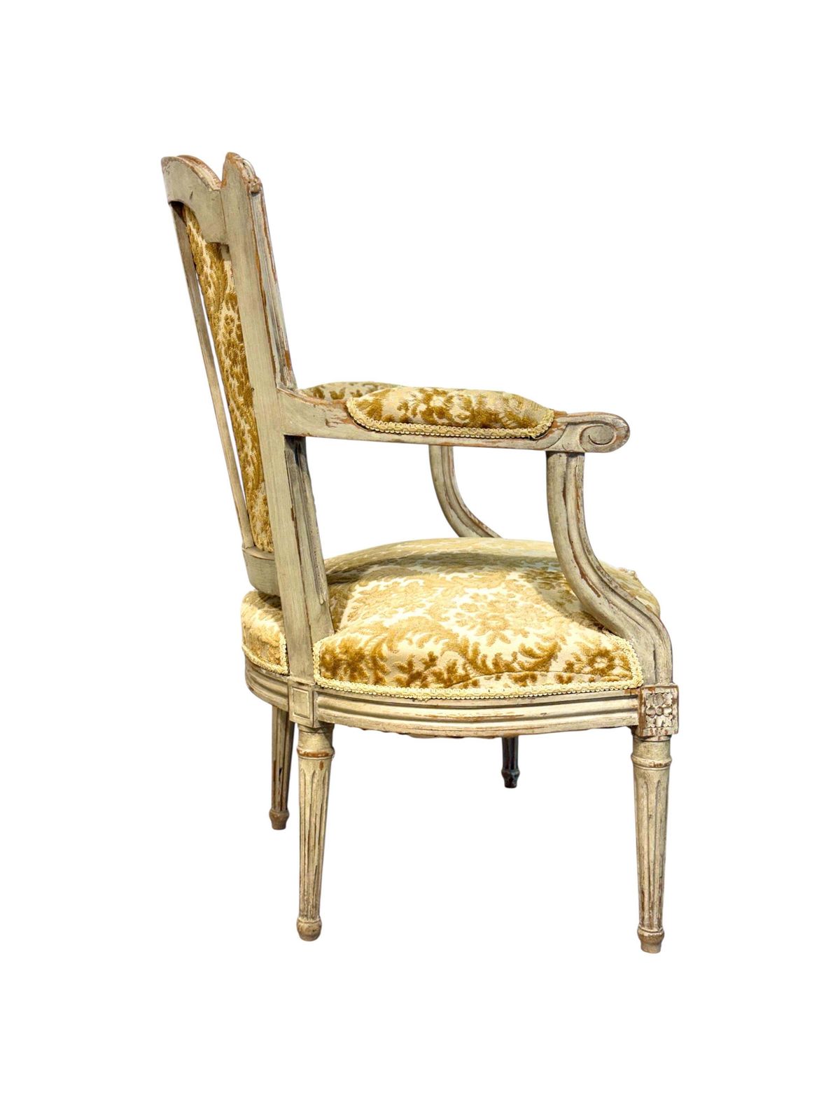 Furniture 19th Century Louis XVI Style Armchair With Chapeau De Gendarme Backrest photo