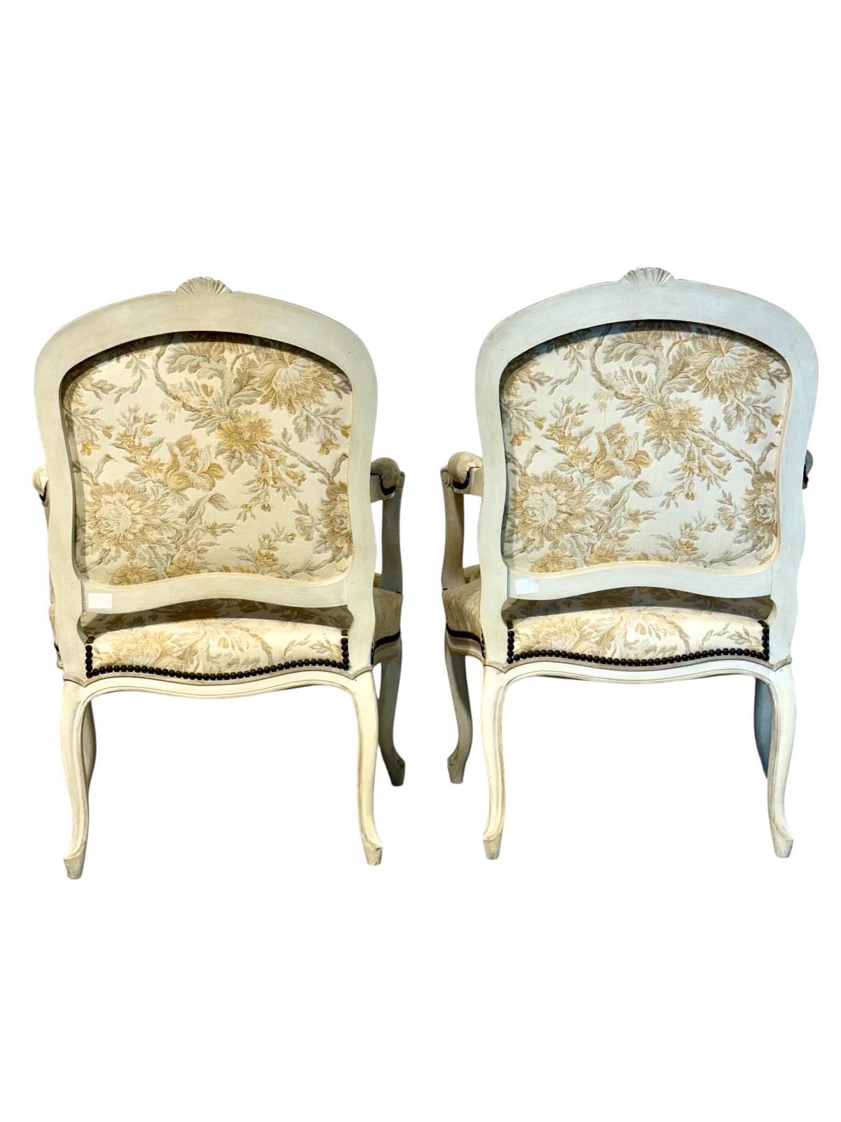 Pair Of  Louis XV Style 'Fauteuils à La Reine' Armchairs, 19th Century photo for sale