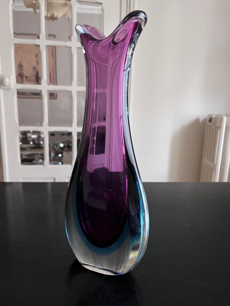 Superb Sommerso Vase By Flávio Poli For Murano, 1950s photo Home Decor