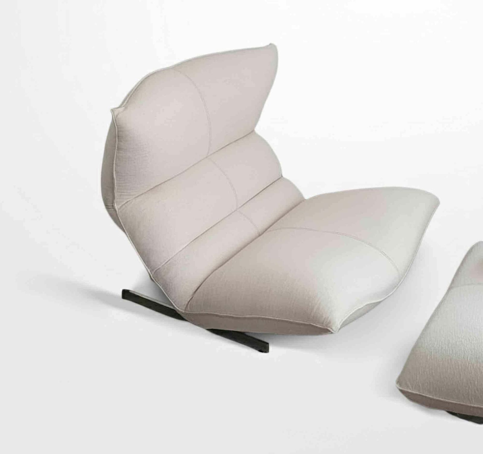 Canestrari Lounge Chair With Ottoman By Vittorio Varo, Italy 1970s photo vinterior