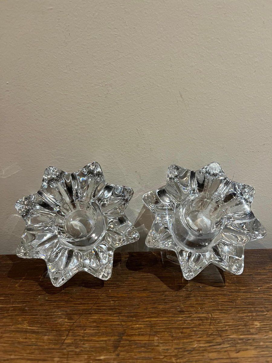 Crystal Candlesticks By Pierre Davesn, Set Of 2 photo furniture