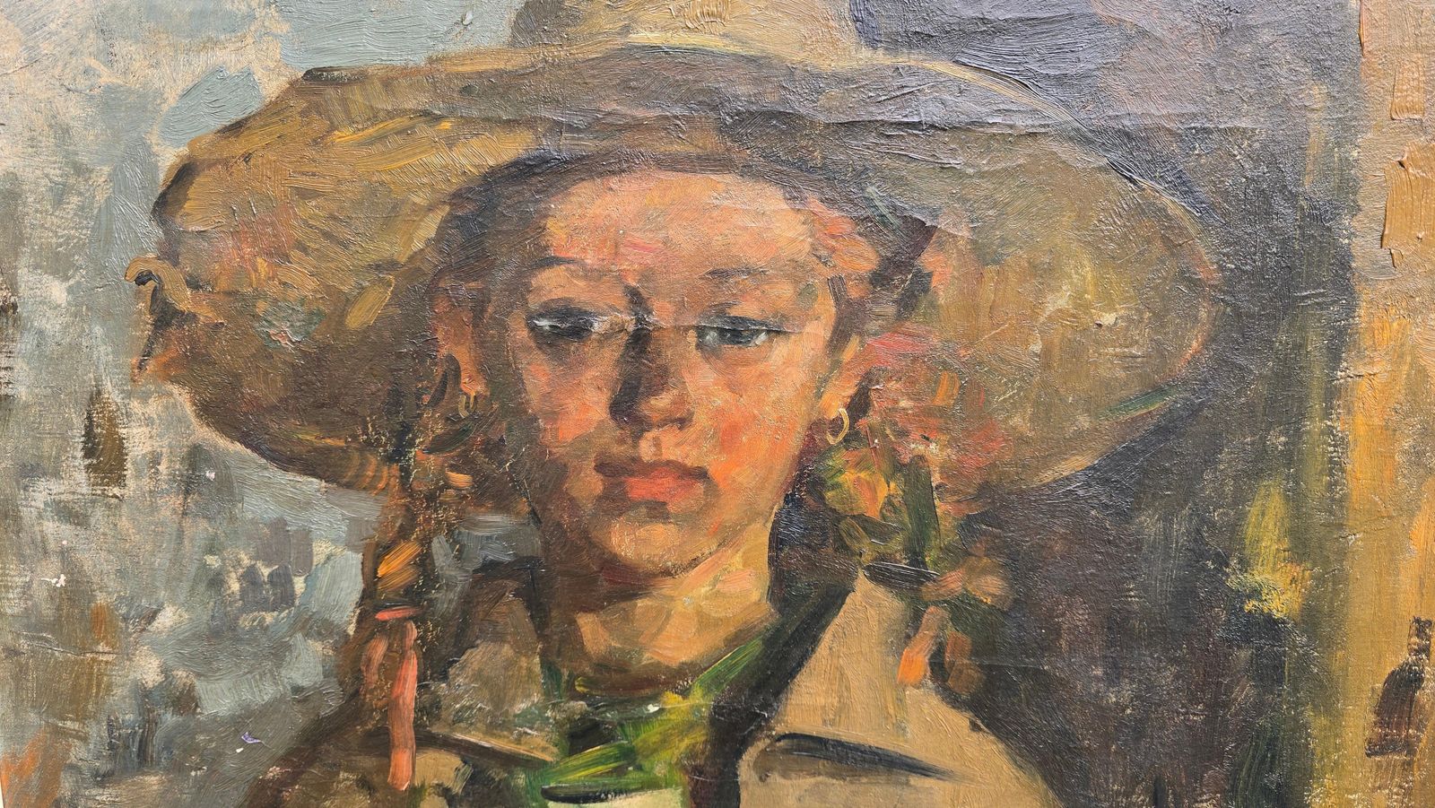 Portrait Of A Girl, Oil On Canvas By Gustave Camus (1914–1984) photo 5744.0