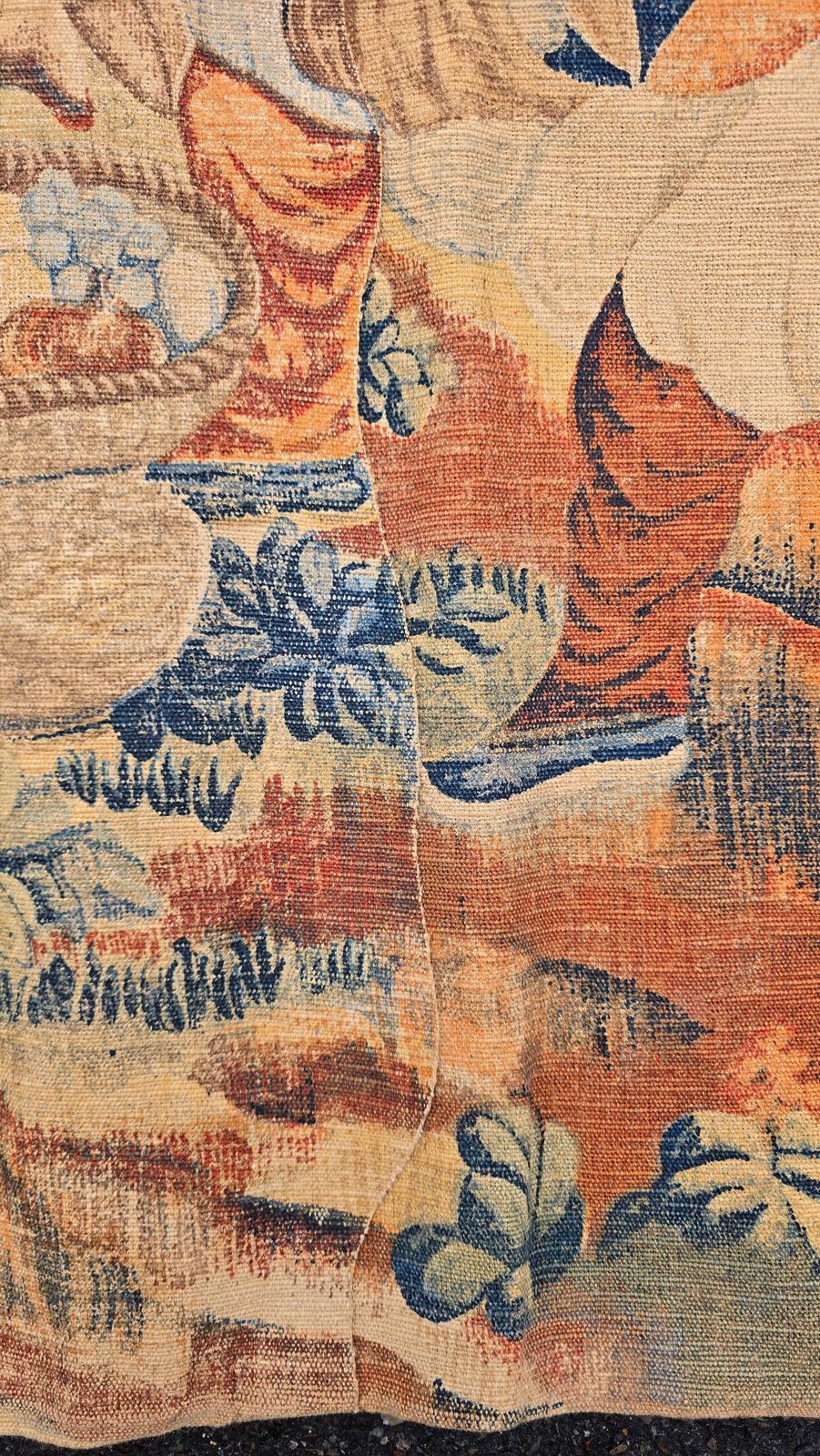 14595.0 Monumental European Chinoiserie Tapestry, Hand Painted Textile, Circa 1900–1930 photo