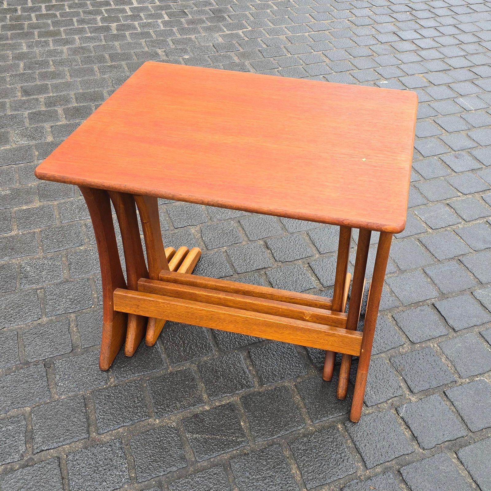 Furniture Scandinavian Teak Nesting Tables, Set Of Three, 1950s–1960s photo