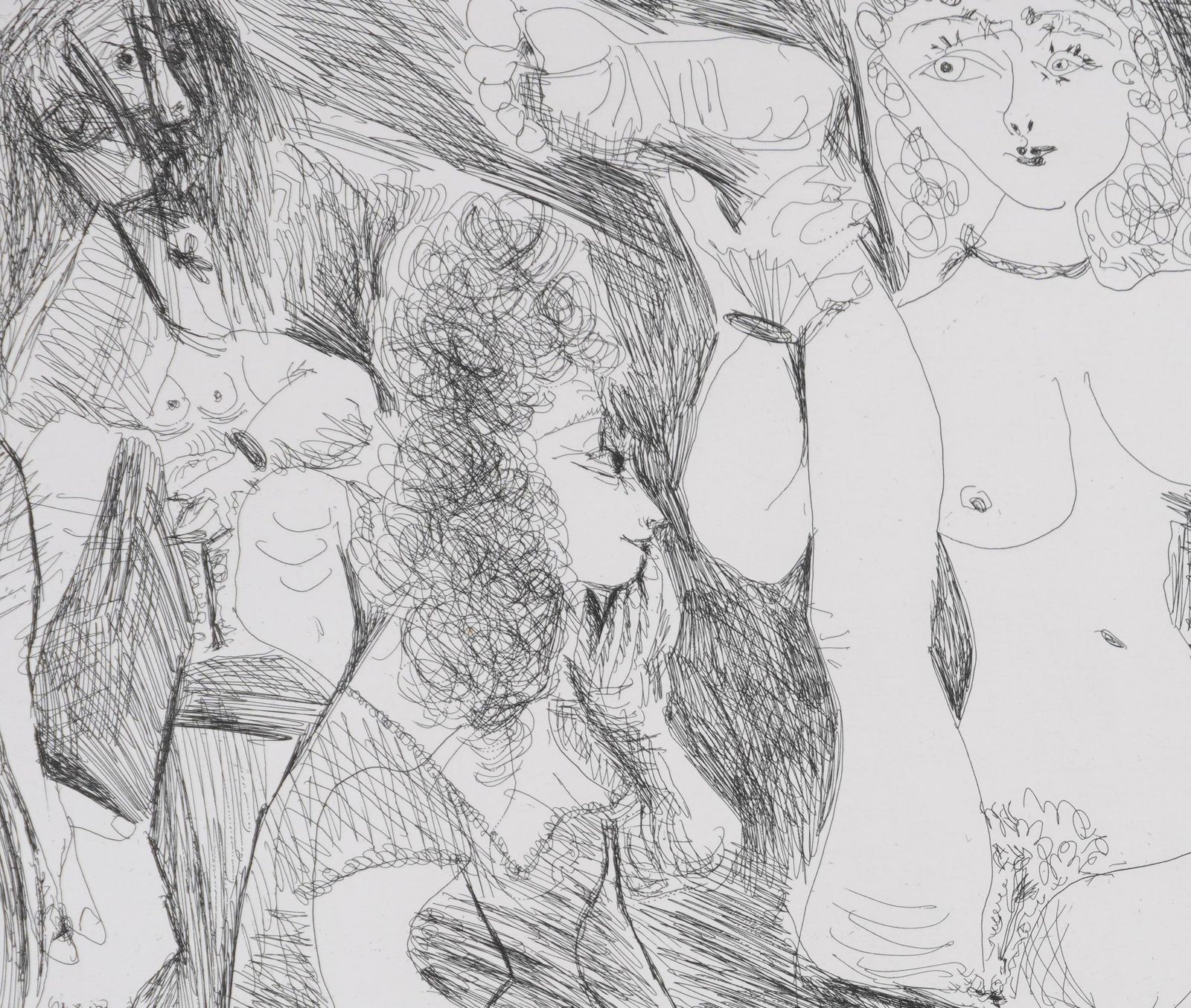 Pablo Picassothe 156, Midnight Swim   Original Etching, Signed (Baer #1987)1978 photo vinterior