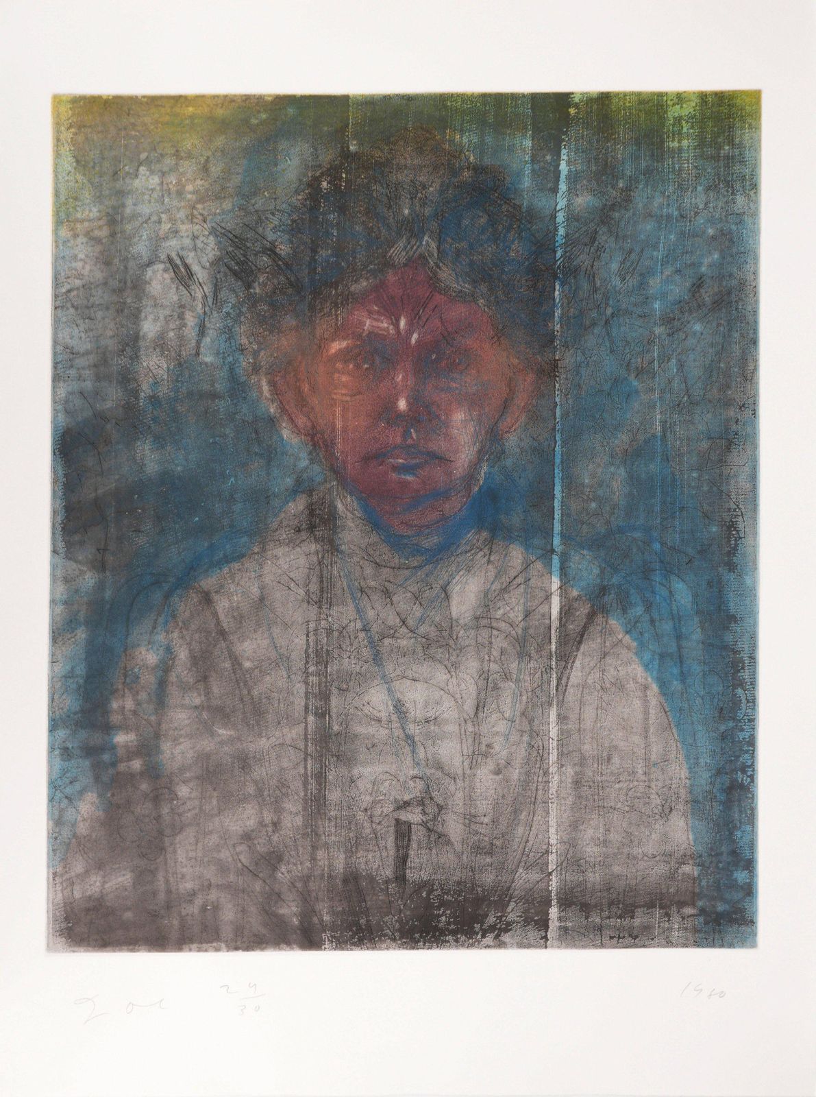 Jim Dinenancy Outside In July XIII (Dissolving In Eden)   Original Handsigned Etching1980