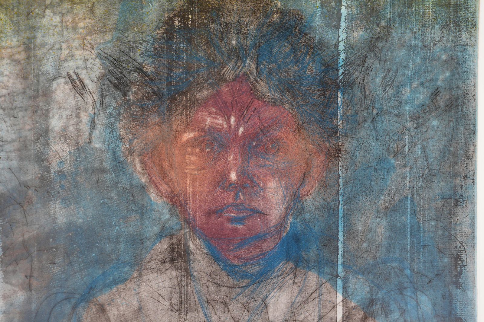 Jim Dinenancy Outside In July XIII (Dissolving In Eden)   Original Handsigned Etching1980 photo vinterior