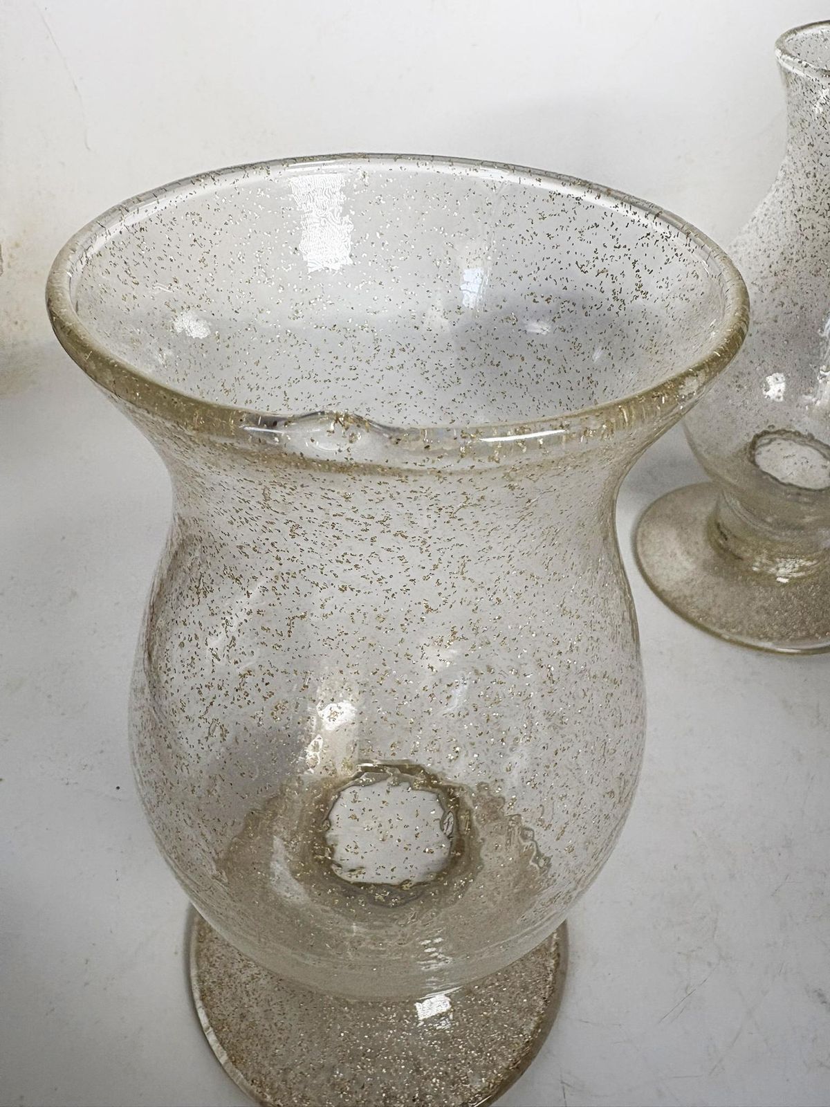 Pair Of Bubble Glass Candle Holders, France, 1970 photo buy