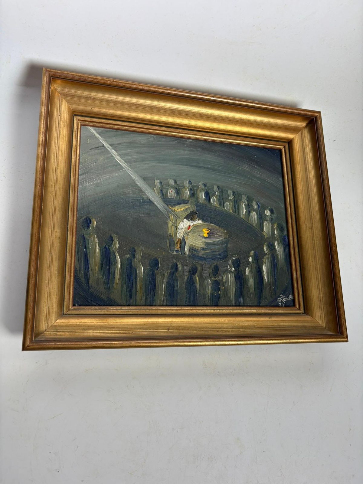 20th Century Painting, Oil On Canvas photo Art