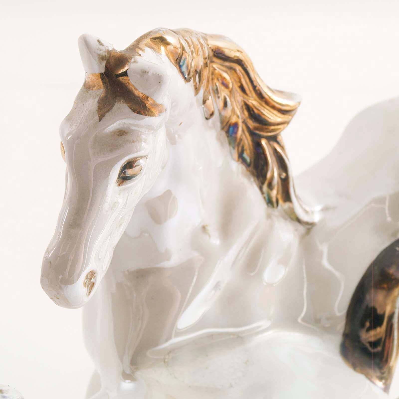 Large Mid Century Modern Figurune, Horses In Porcelain By Aldo Tura , Milan photo 1316.0