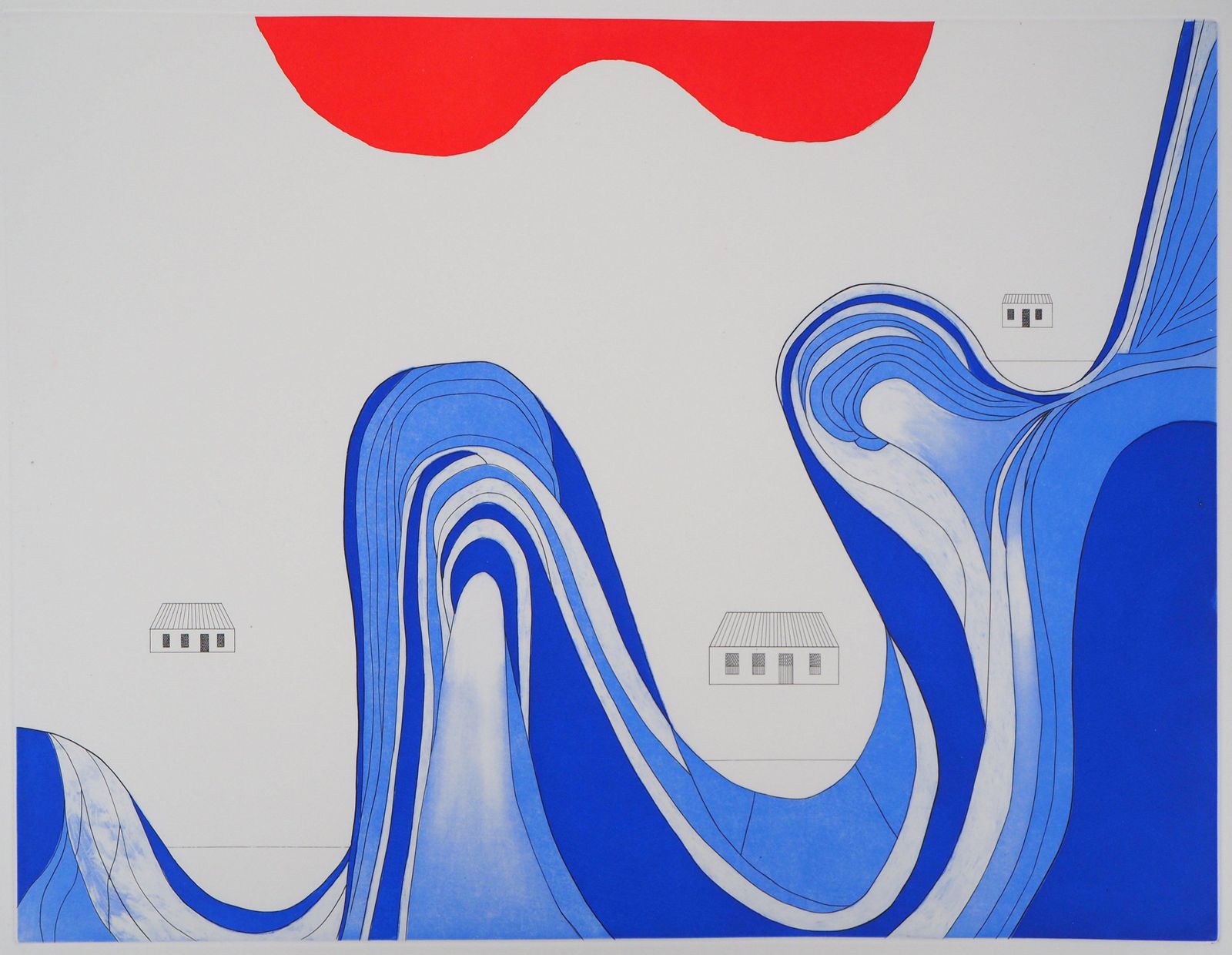 Louise Bourgeoislandscape With A Mountain Lake   Original Etching With Aquatint photo furniture