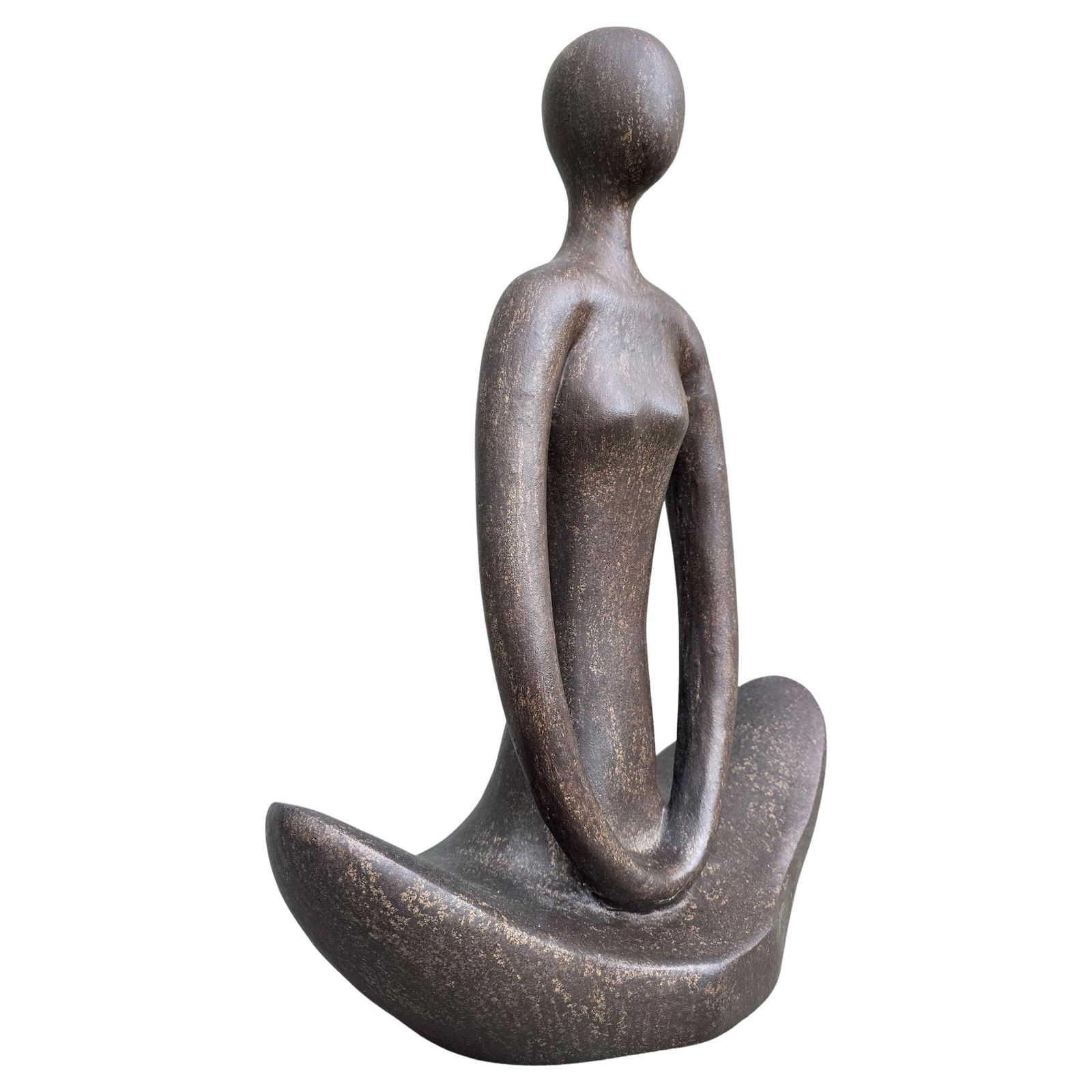 Large Meditative Abstract Ceramic Yoga Figure Sculpture, Europe, 1960s photo furniture